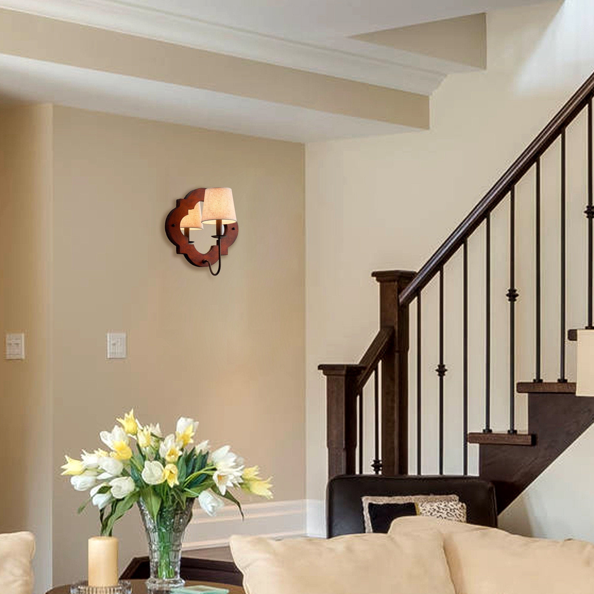 Sytheir Premium Elegance Fabric Wall Lamp - Lamp Copper