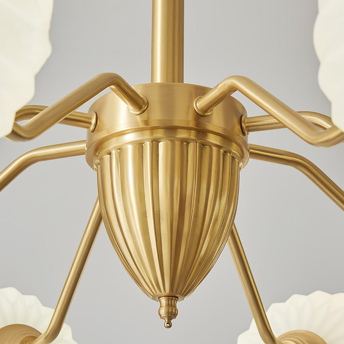 Ribbed Glass Ball Chandelier - Blowlighting