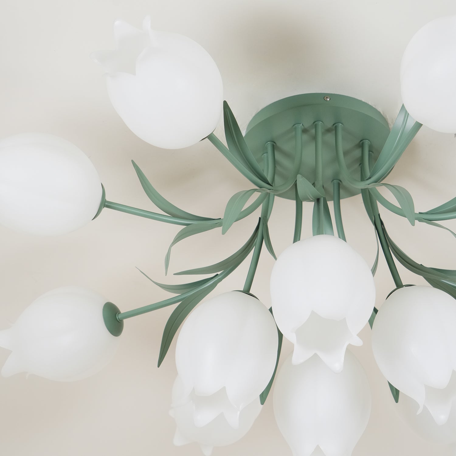Aria Lampada da Soffitto Flush Mount con Fiore Naturale