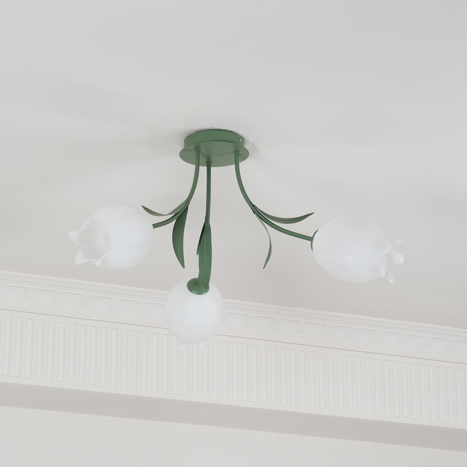 Aria Lampada da Soffitto Flush Mount con Fiore Naturale