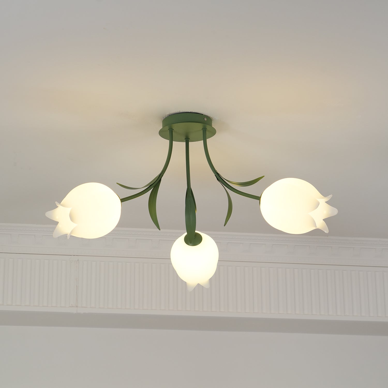 Aria Lampada da Soffitto Flush Mount con Fiore Naturale