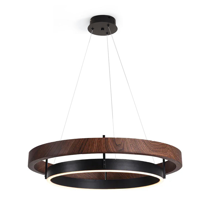 Muto Lampadario ad Anello in Legno