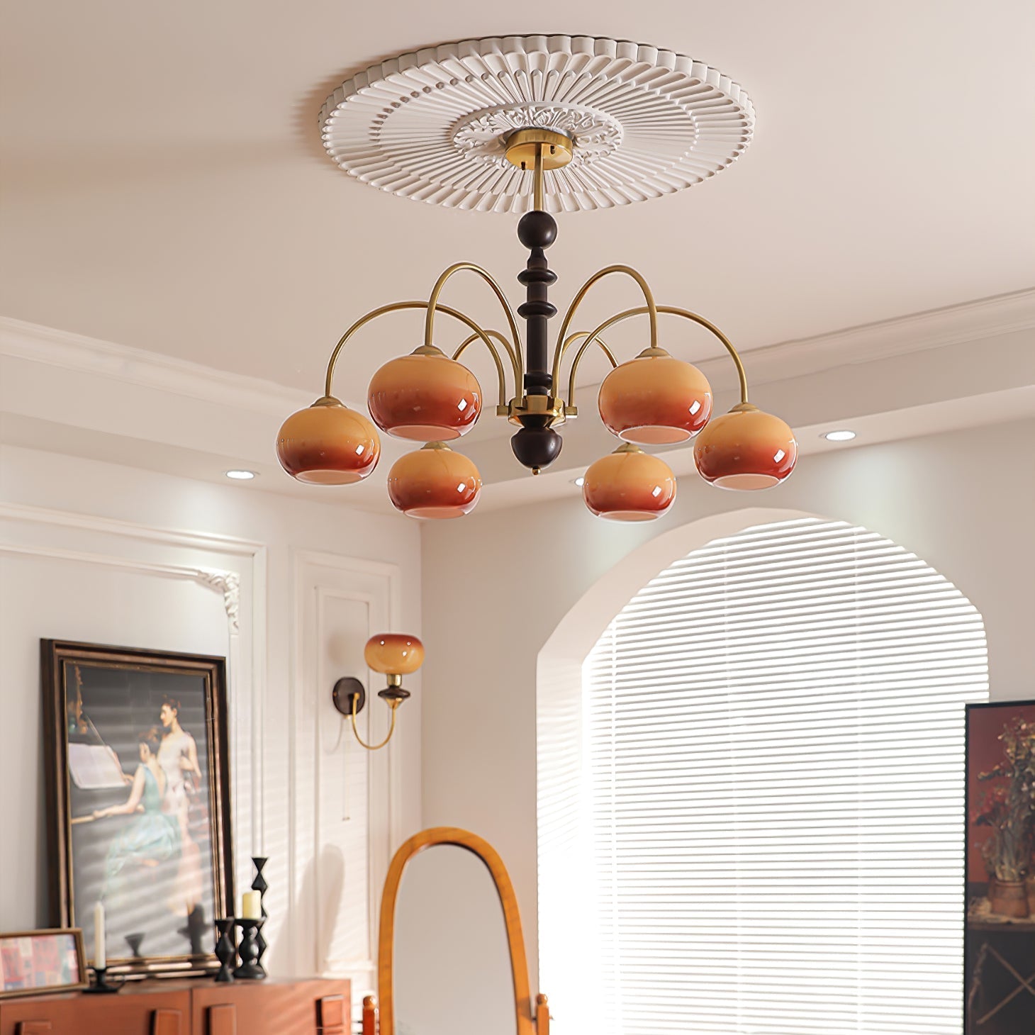 Ripe Persimmon Chandelier - Blowlighting