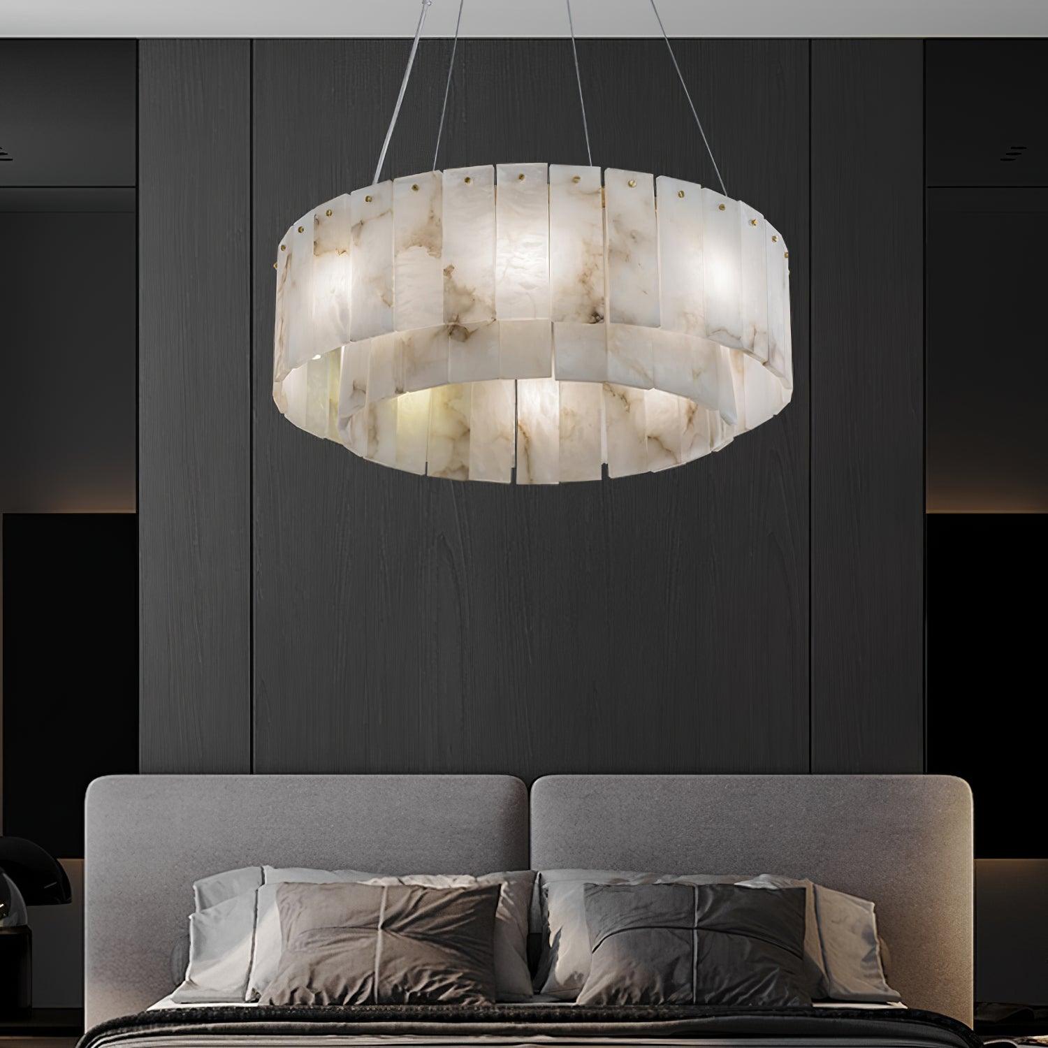 Zelaean Alabaster Round Pendant Light - Neutralighting