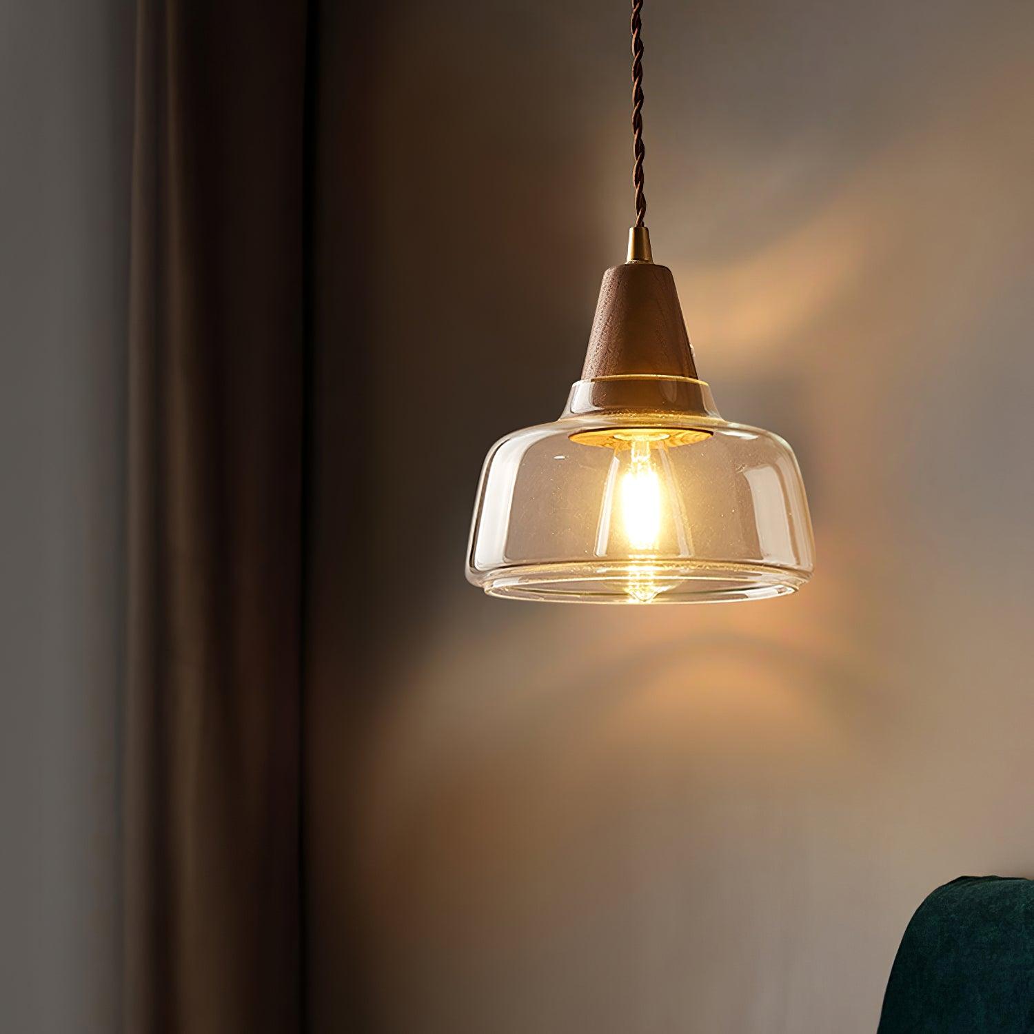 Valentina Lampada da Parete con Spina in Ottone e Vetro