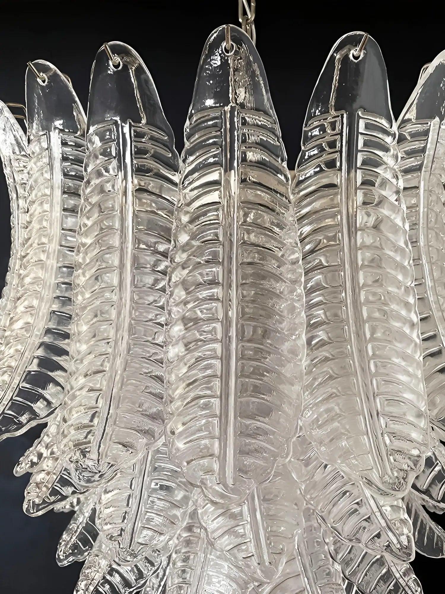 Aurora Chandelier Clear Glass Leaf Cascading Elegant - Neutralighting