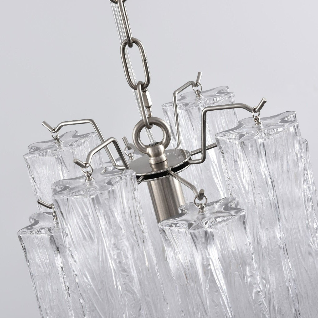 Aurora Chandelier Pink Gradient Murano Glass - Neutralighting