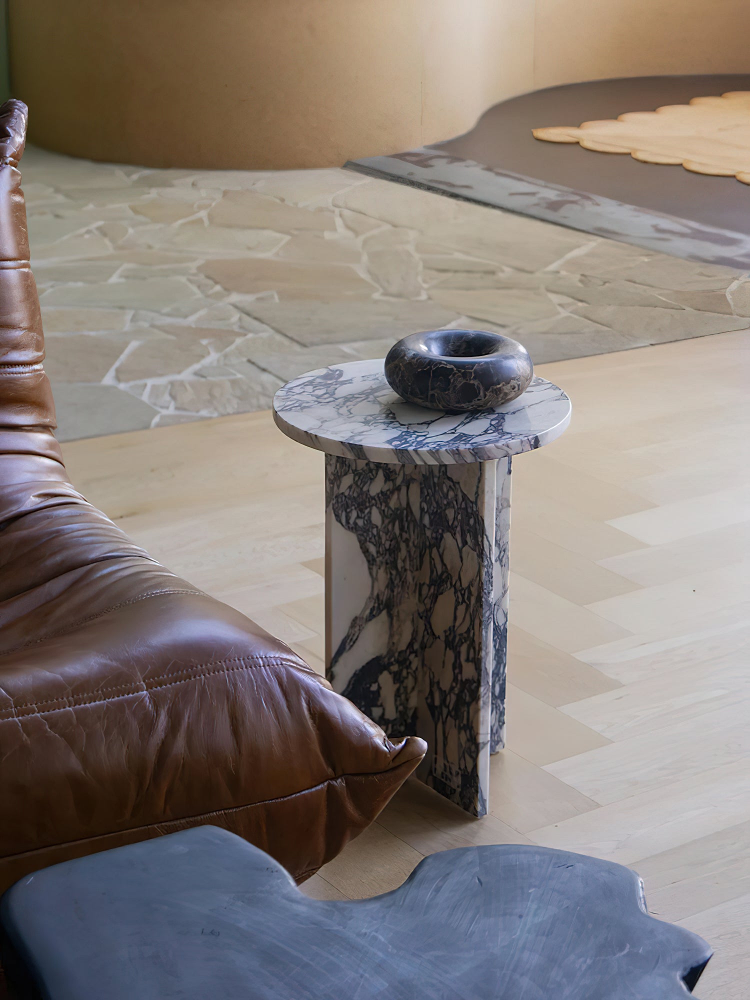 Acariel Modern Minimalist Marble Side Table Accessories - Lamp Copper