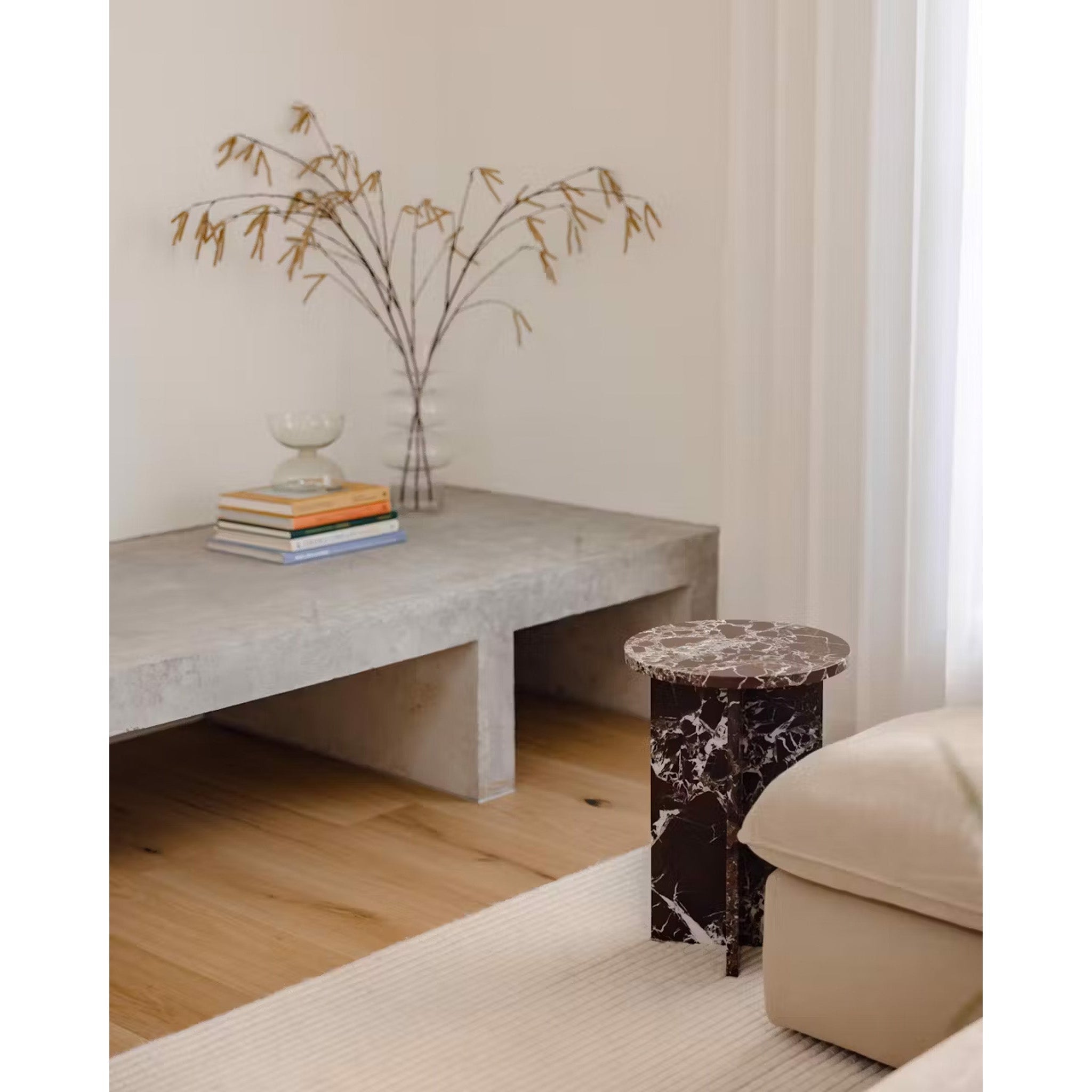 Acariel Modern Minimalist Marble Side Table Accessories - Lamp Copper