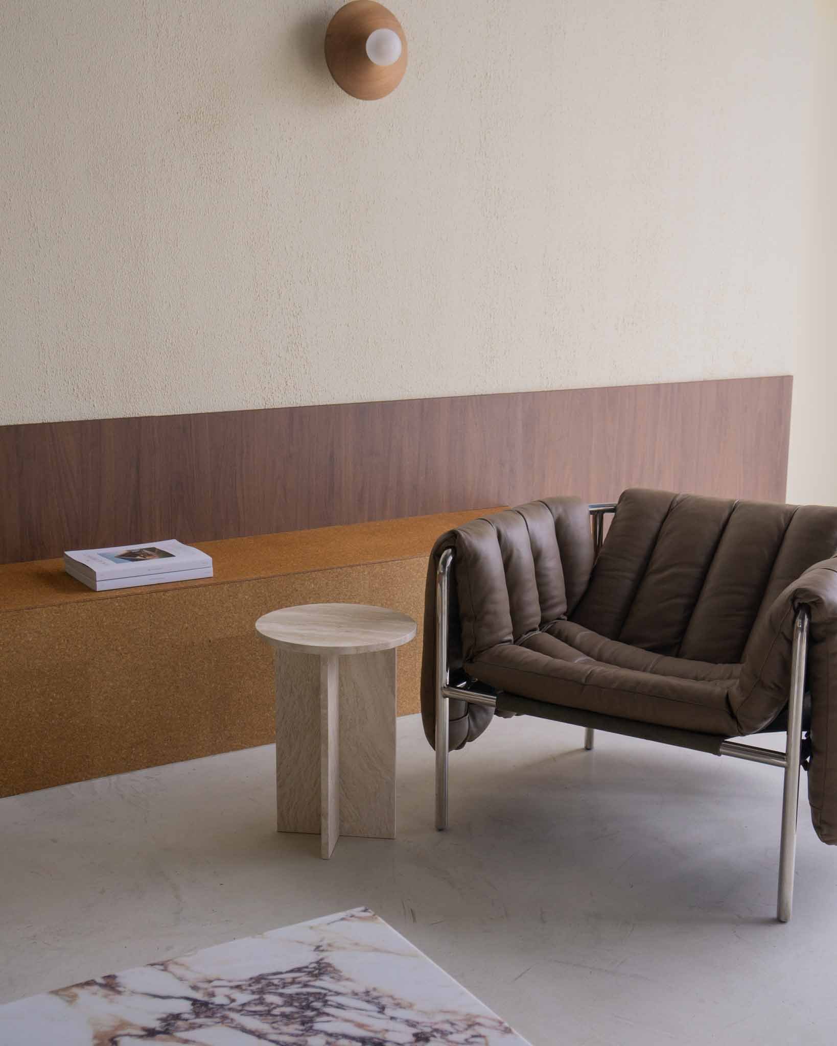 Acariel Modern Minimalist Marble Side Table Accessories - Lamp Copper