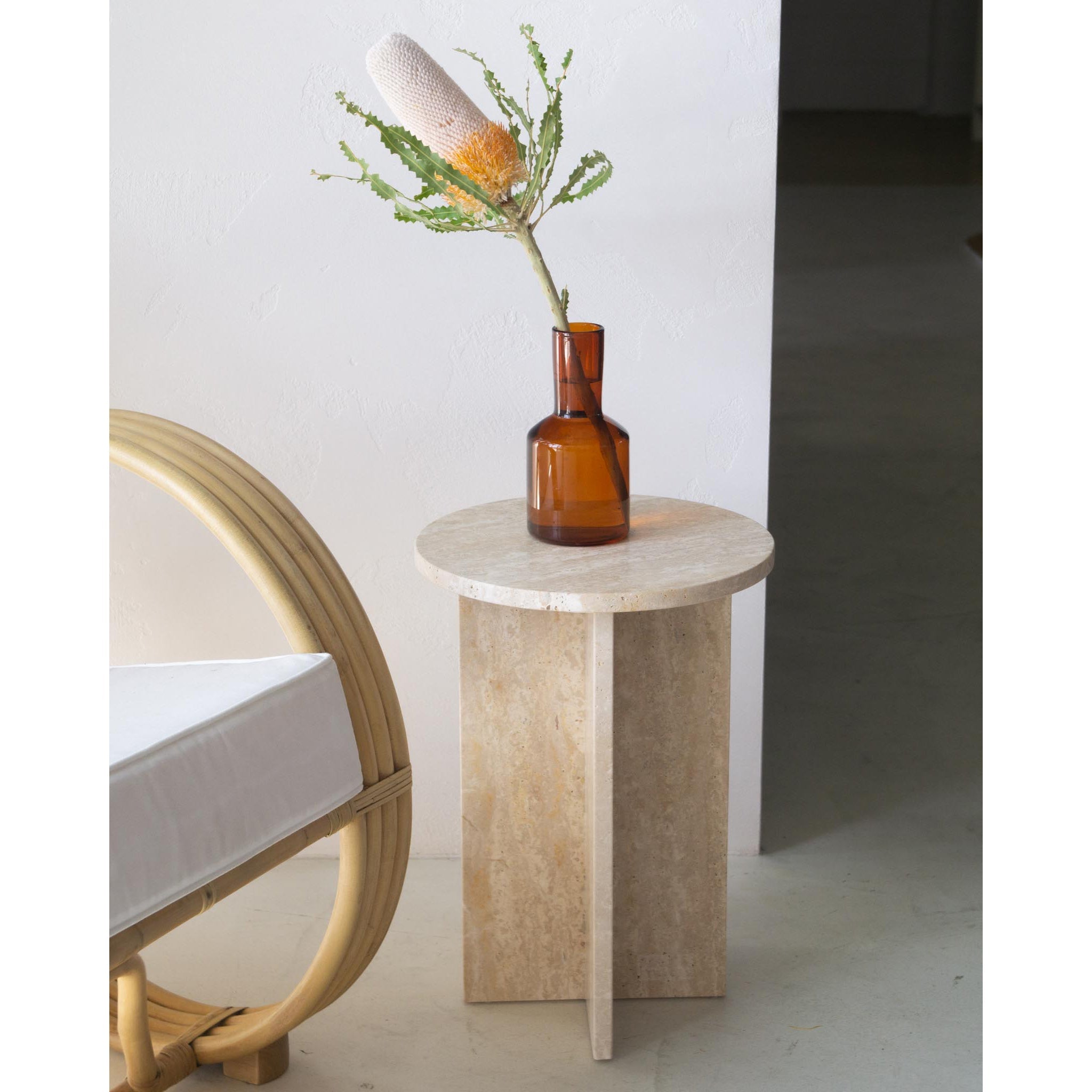 Acariel Modern Minimalist Marble Side Table Accessories - Lamp Copper