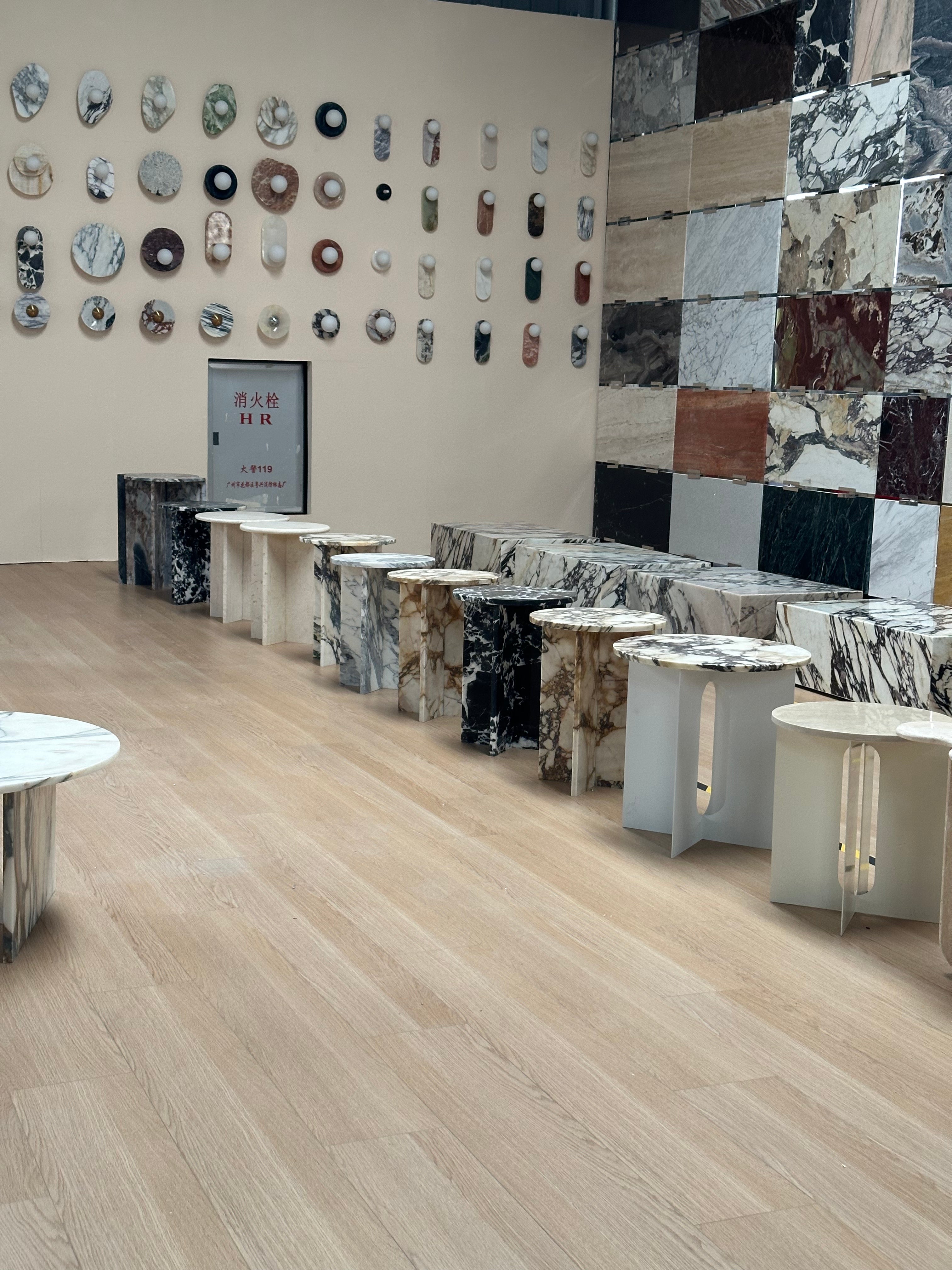 Acariel Modern Minimalist Marble Side Table Accessories - Lamp Copper