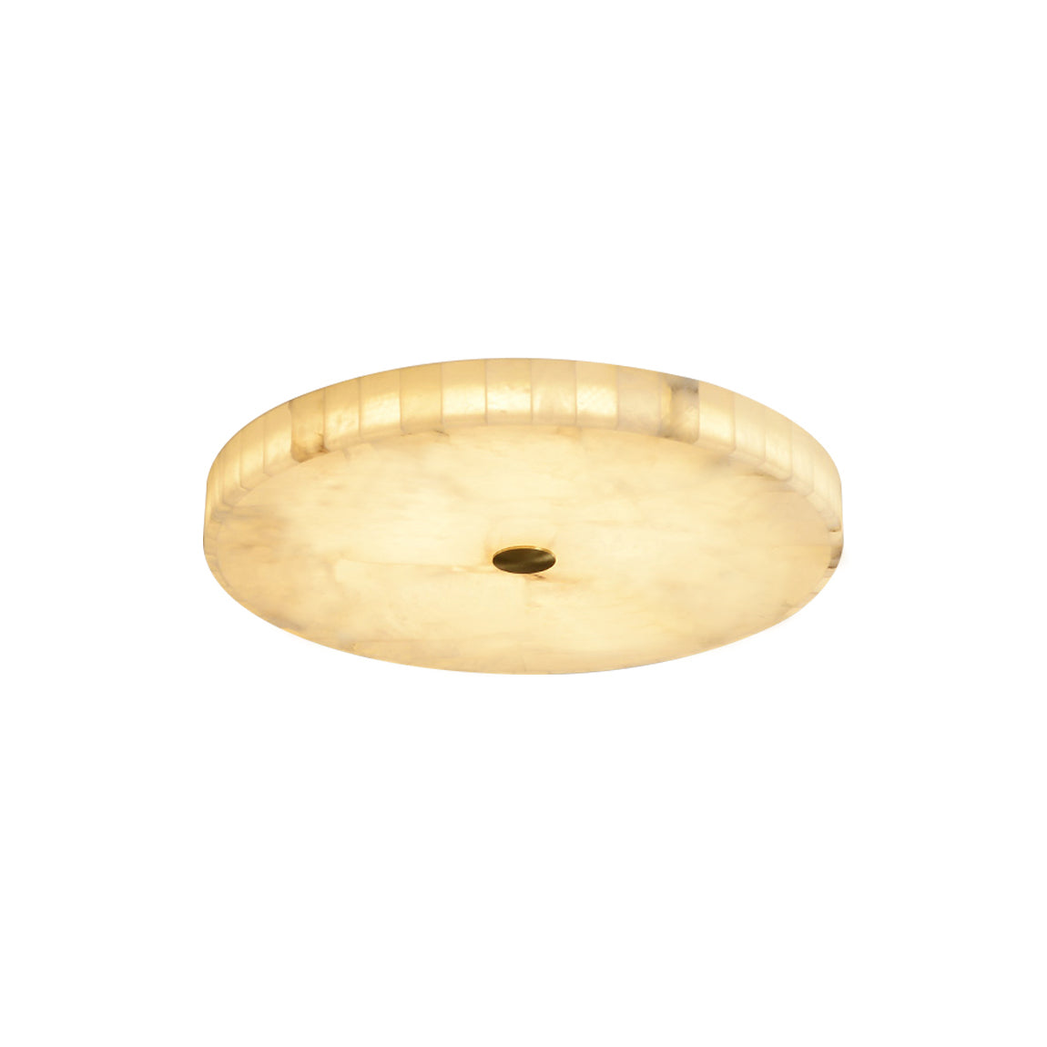 Vosilis Modern Minimalist Round Alabaster Ceiling Lamp - Lamp Copper