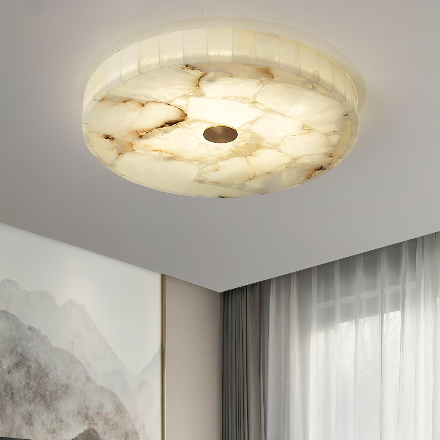 Kristy Lampada da Soffitto Rotonda in Alabastro