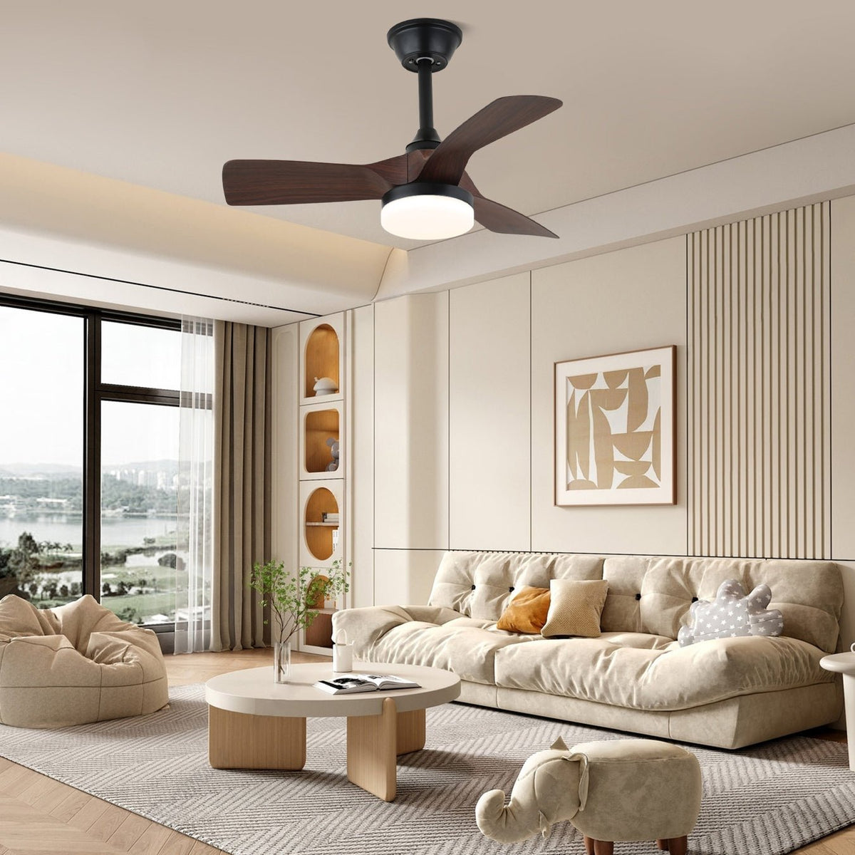 Vista dettagliata del telecomando del ventilatore da soffitto Orlen