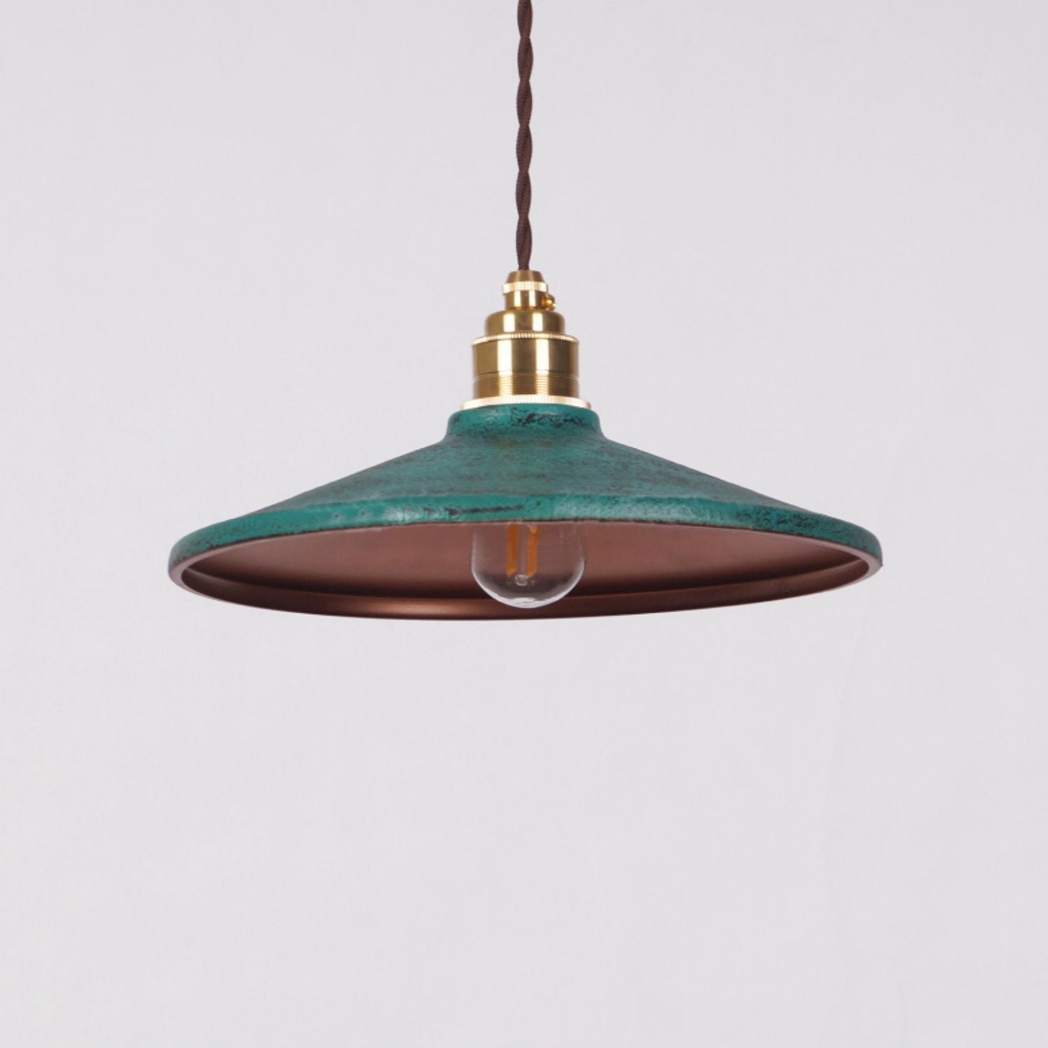 Vevyniel Rustic Saucer Shade Metal Pendant Light - Lamp Copper