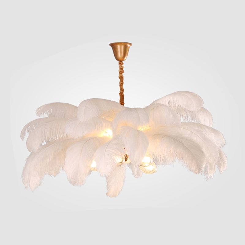 O'Moore Lampade a Sospensione Rame/Piuma Ottone Nordico Lusso