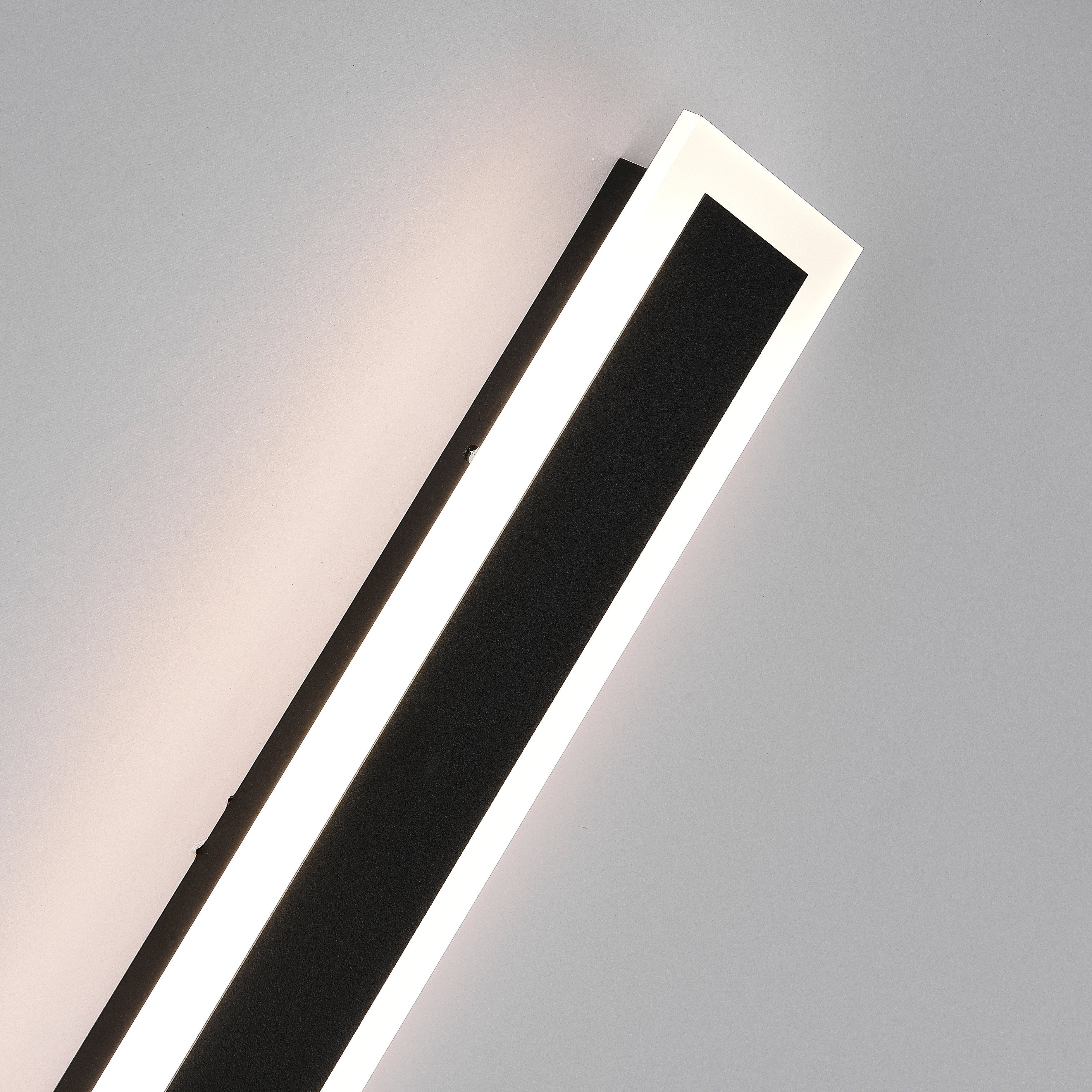 Ray LED Applique da Esterni Metallo Nero Lineare Impermeabile Corridoio/Giardino