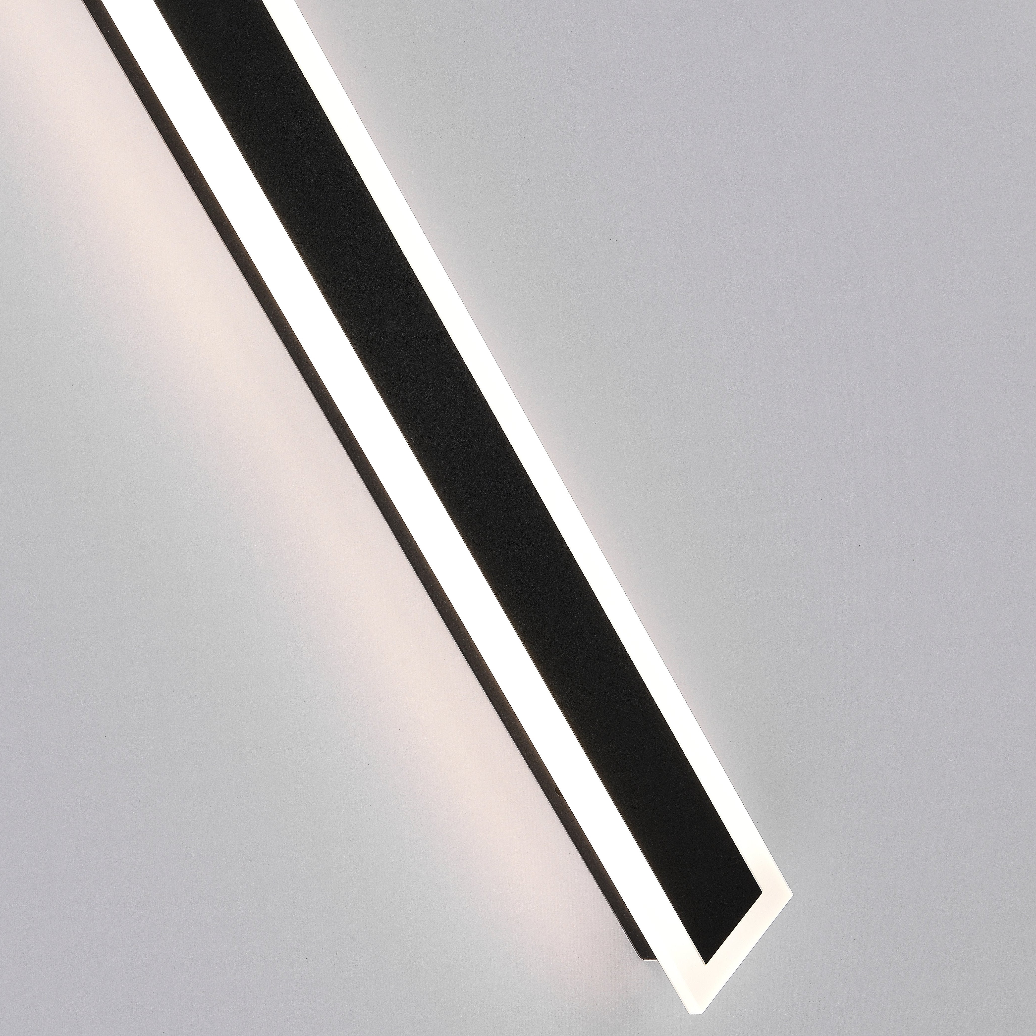 Ray LED Applique da Esterni Metallo Nero Lineare Impermeabile Corridoio/Giardino