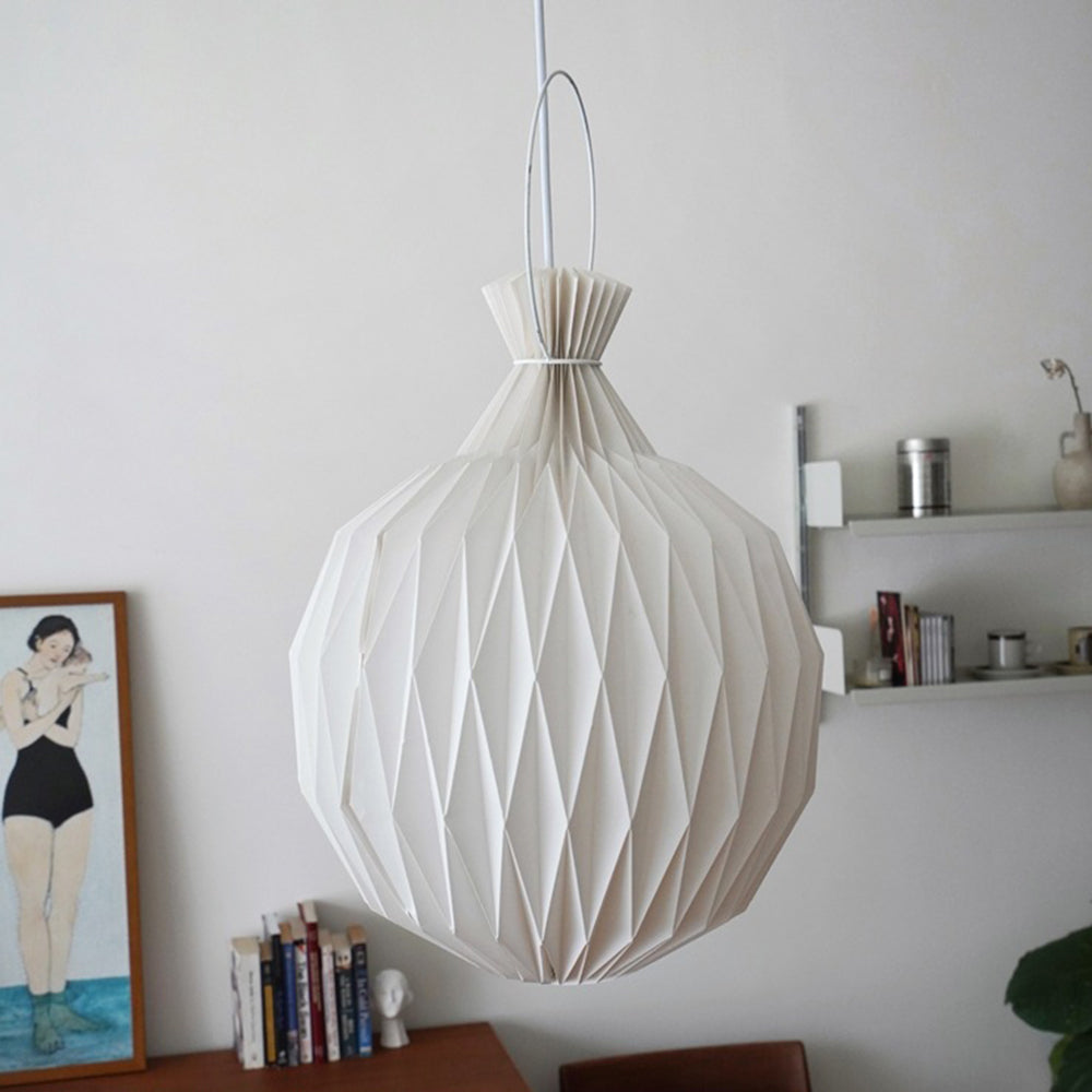 Renée Minimalismo LED Design Lampade a Sospensione Bianco Metallo Carta Soggiorno/Camera da Letto