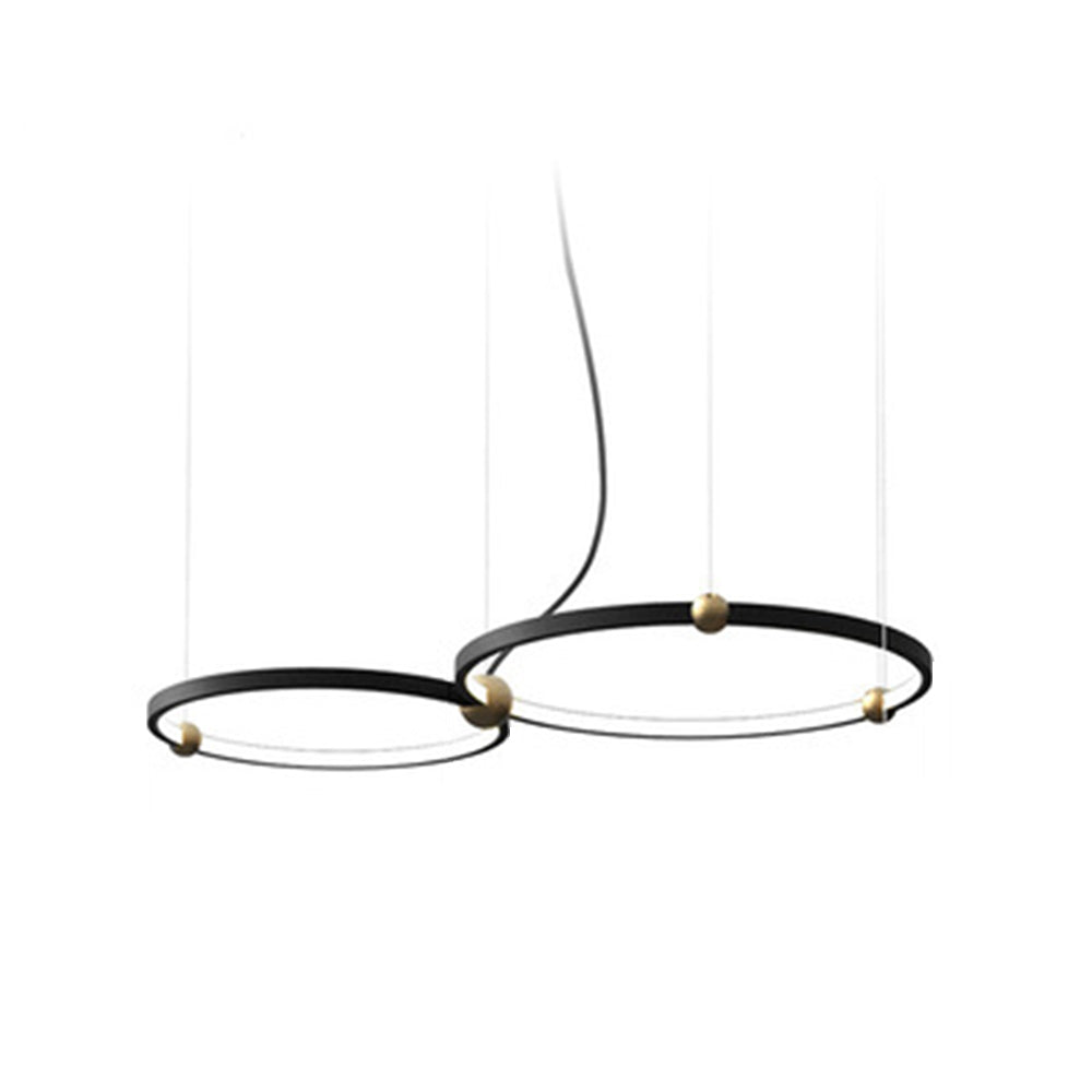Arisha Minimalista Squillo LED Lampada a Sospensione Metallo Nero Sala da Pranzo/Soggiorno/Camera da Letto