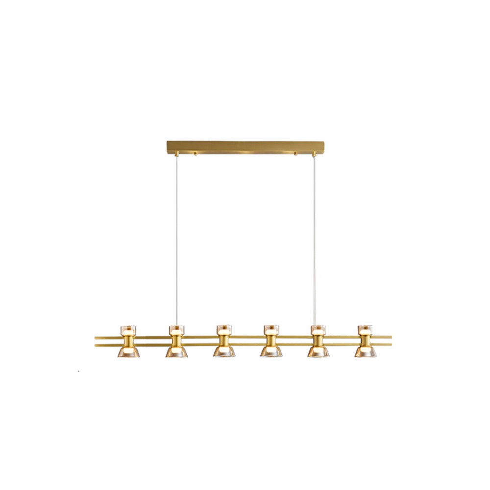 Evette Lampada a Sospensione Metallo Nero/oro Lineare Moderna