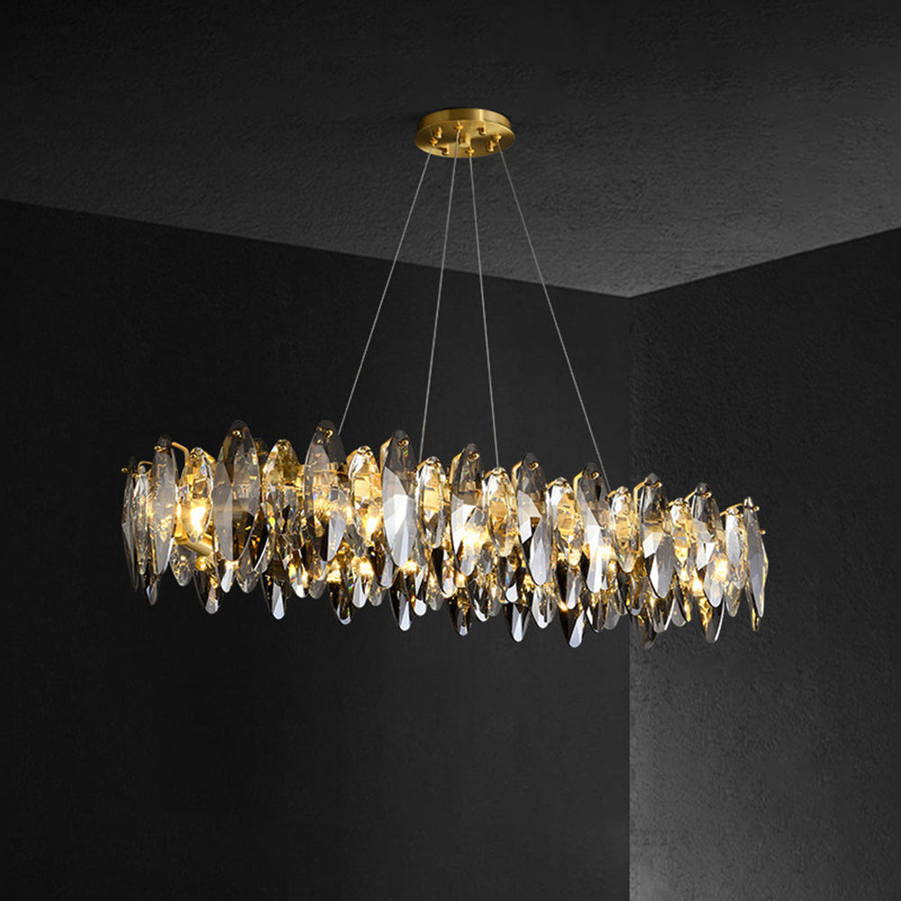 Kristy Moderne LED Lampade a Sospensione Nero/Oro Metallo Oro Annulare Soggiorno/Camera da Letto