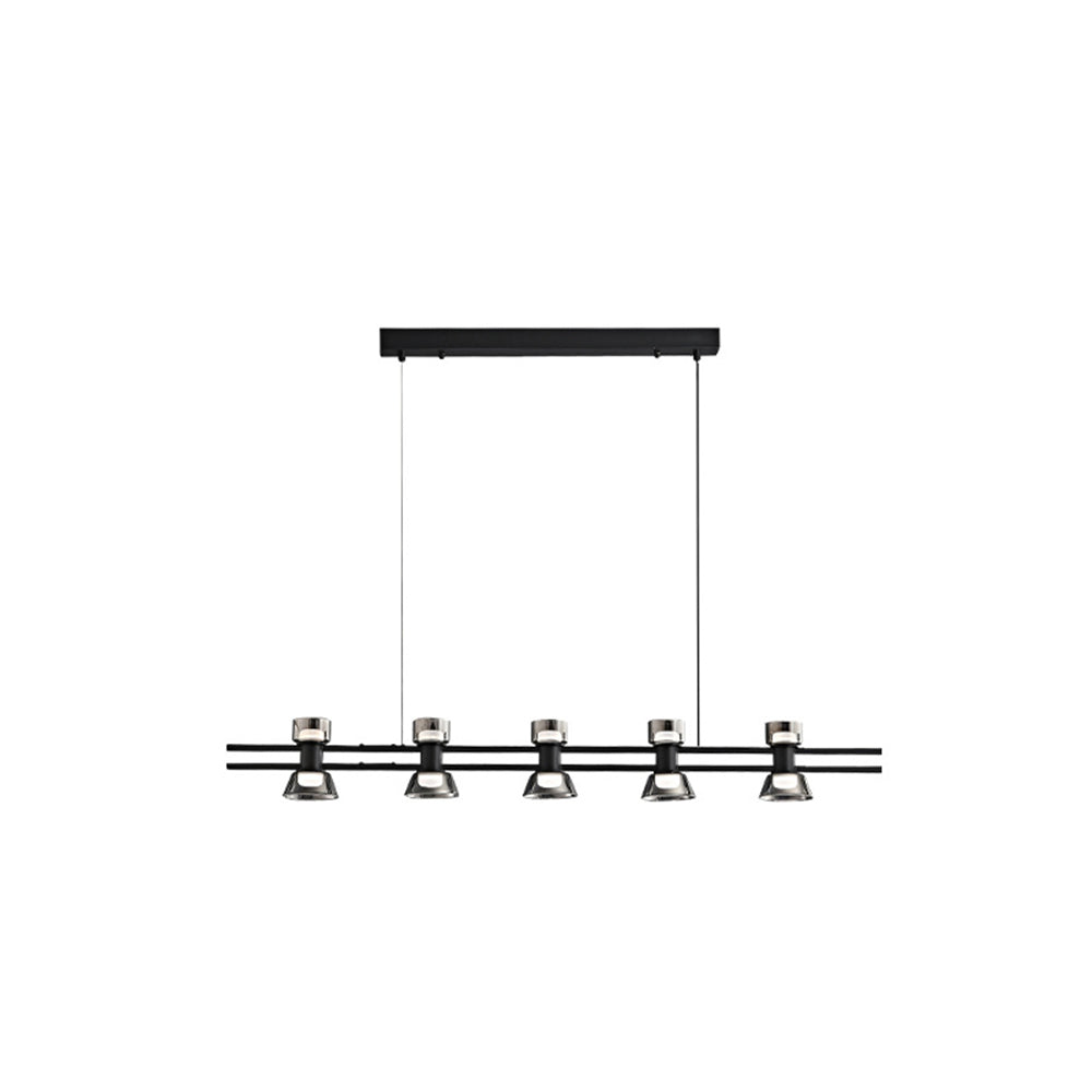 Evette Lampada a Sospensione Metallo Nero/oro Lineare Moderna