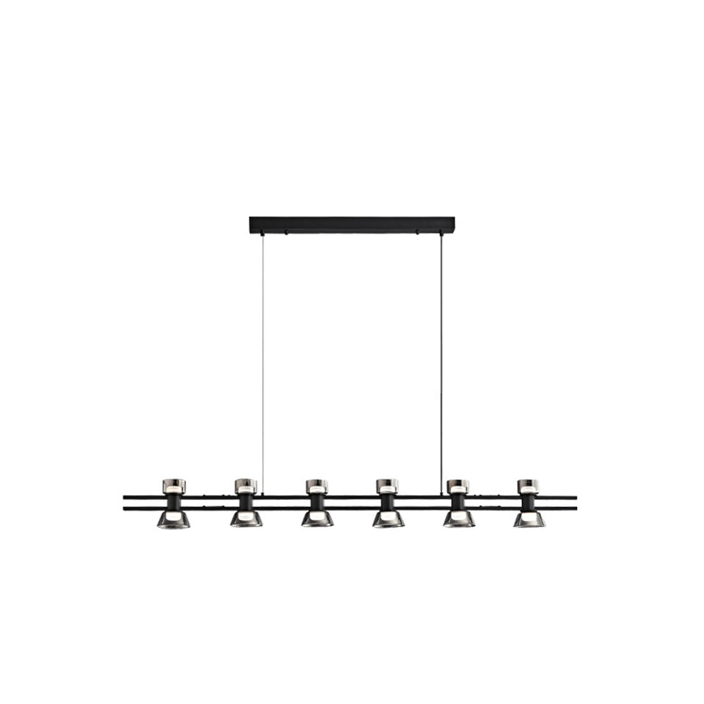 Evette Lampada a Sospensione Metallo Nero/oro Lineare Moderna