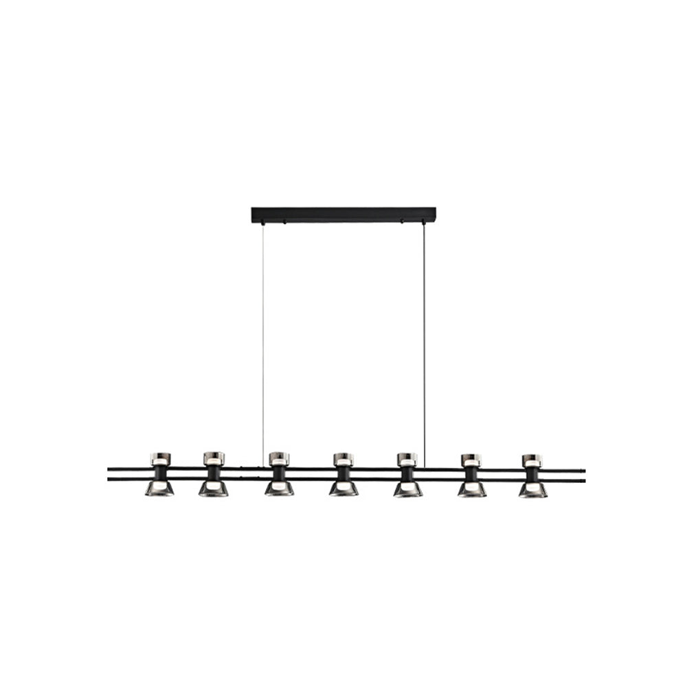 Evette Lampada a Sospensione Metallo Nero/oro Lineare Moderna
