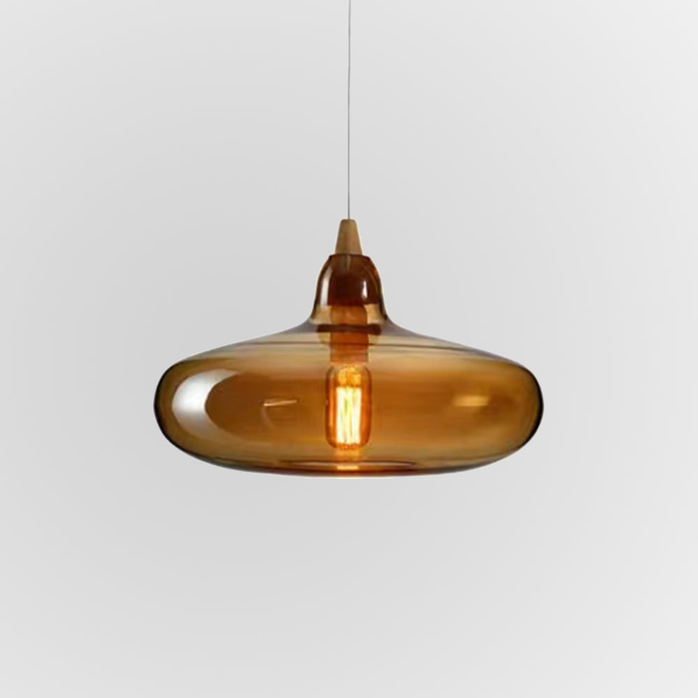 Valentina Moderno LED Arte Ambra Lampade a Sospensione Vetro/ Metallo Soggiorno