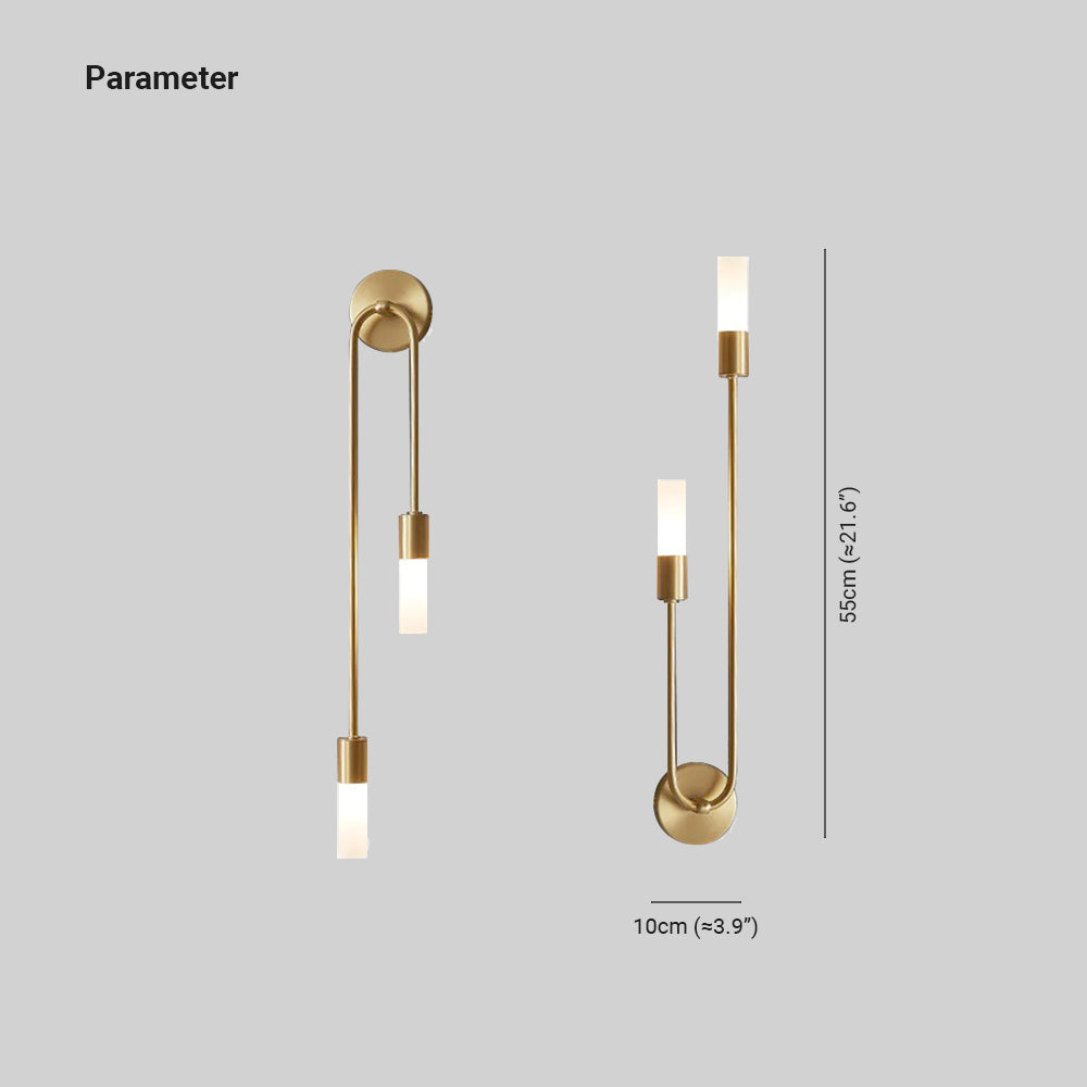 Arisha Moderno LED Applique Metallo Acrilico Oro