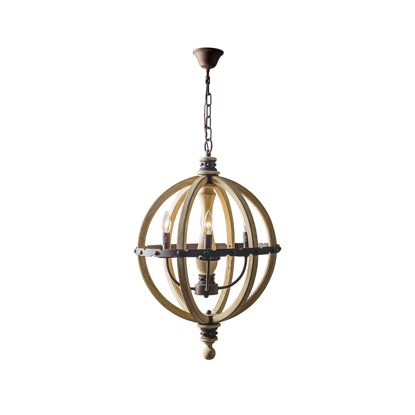 Ozorel Vintage Industrial Metal Wood Pendant Lamp - Lamp Copper
