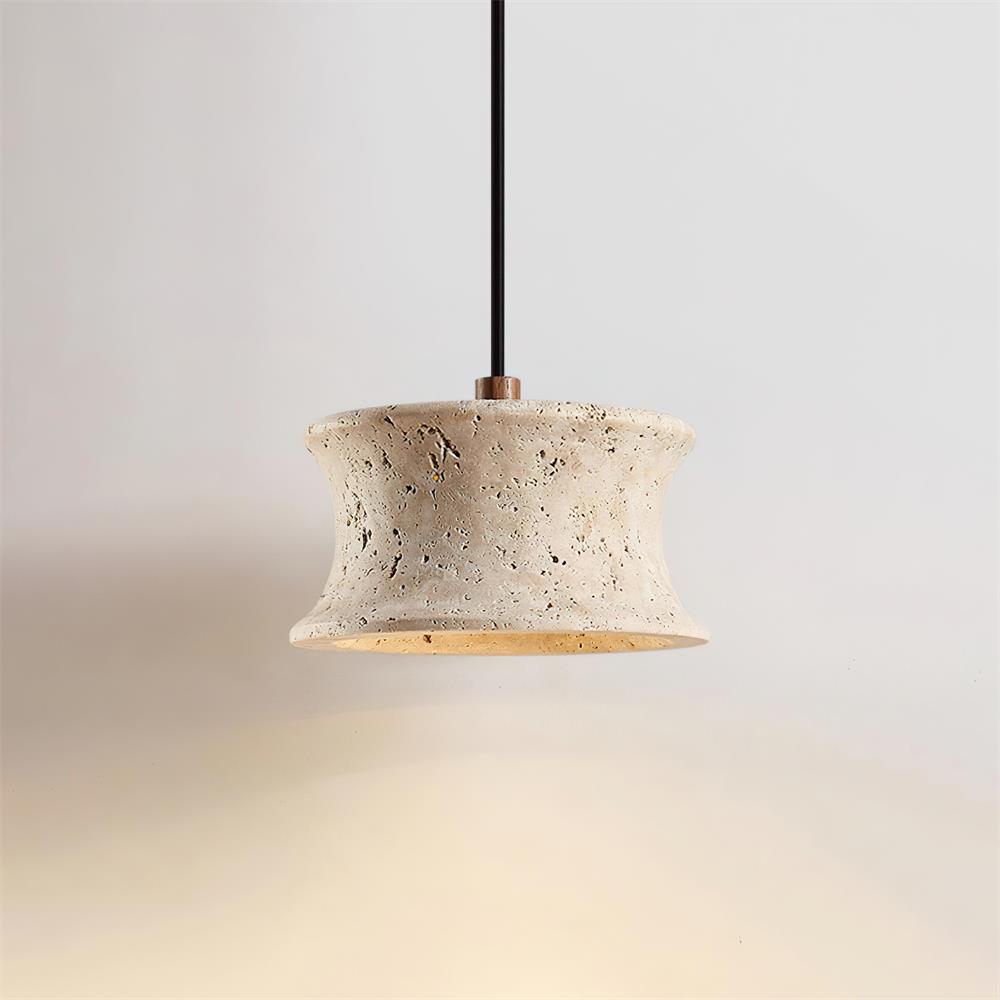 Ritta Pendant Lamp Travertine Sculptural - Letslighting