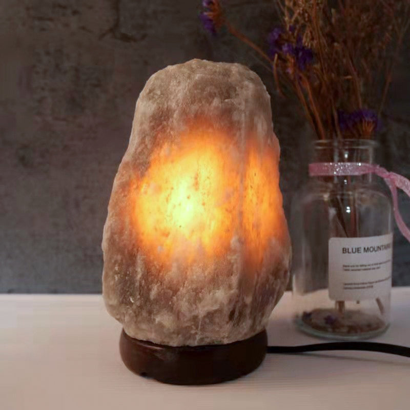 Salt Stone Table Lamp - Lamp Copper
