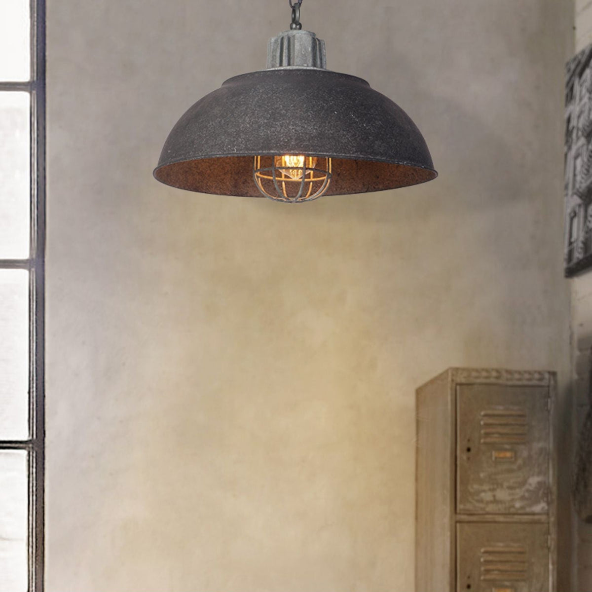 Mydorila Vintage Industrial Metal Pendant Light - Lamp Copper