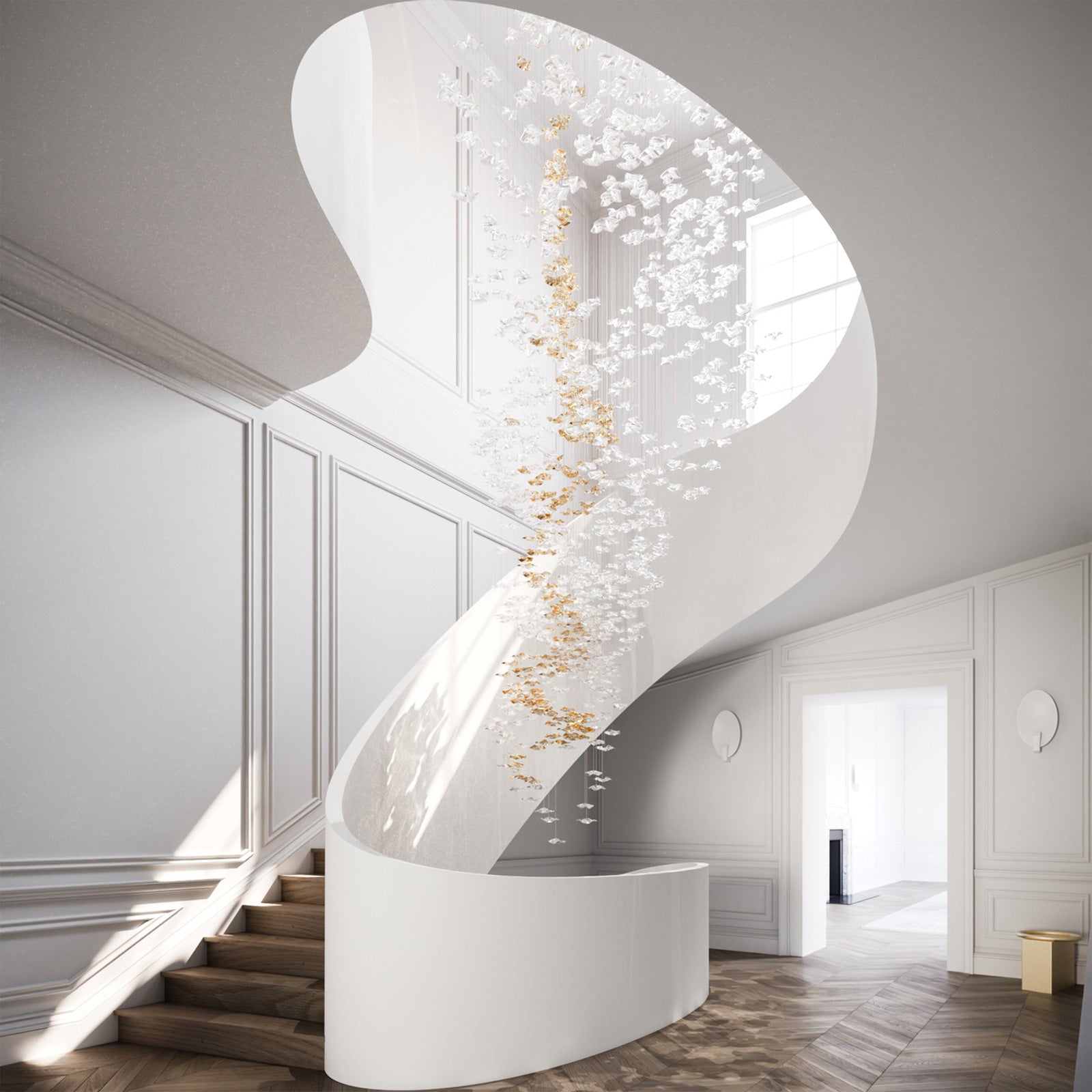 Cezorisra Luxury Brass Linear Chandelier - Blowlighting