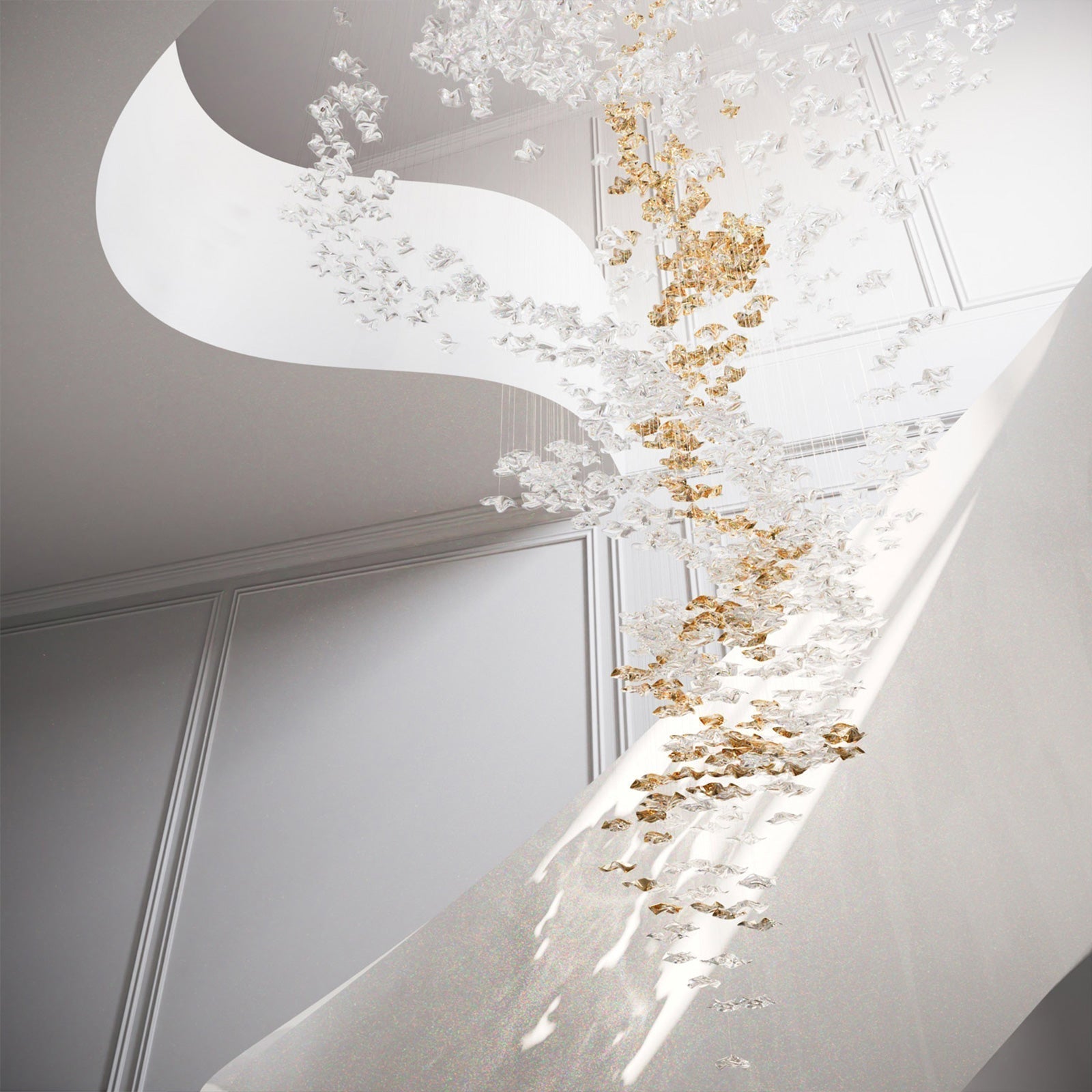Cezorisra Luxury Brass Linear Chandelier - Blowlighting