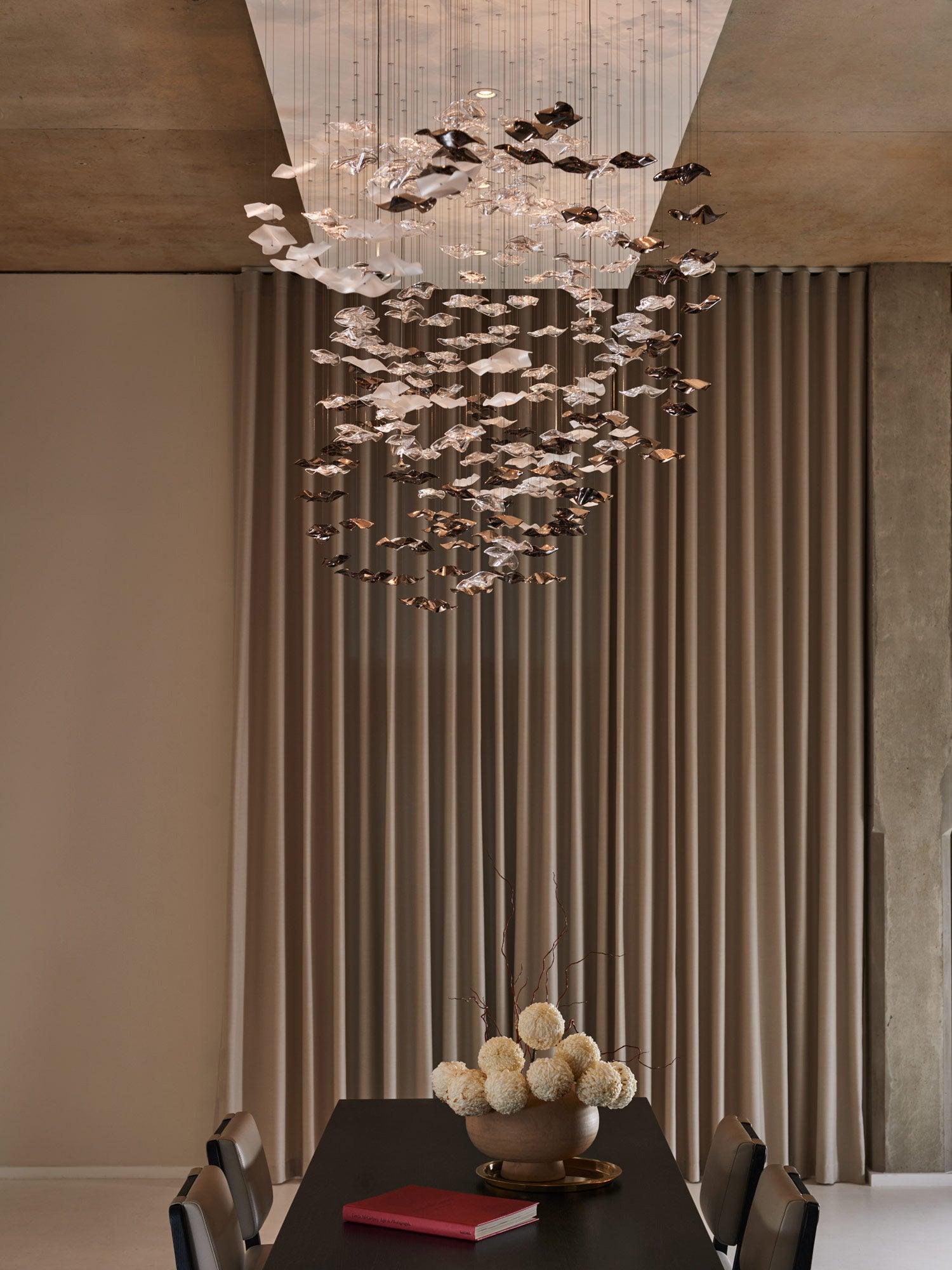 Nephele Crystal Leaf Chandelier - Blowlighting