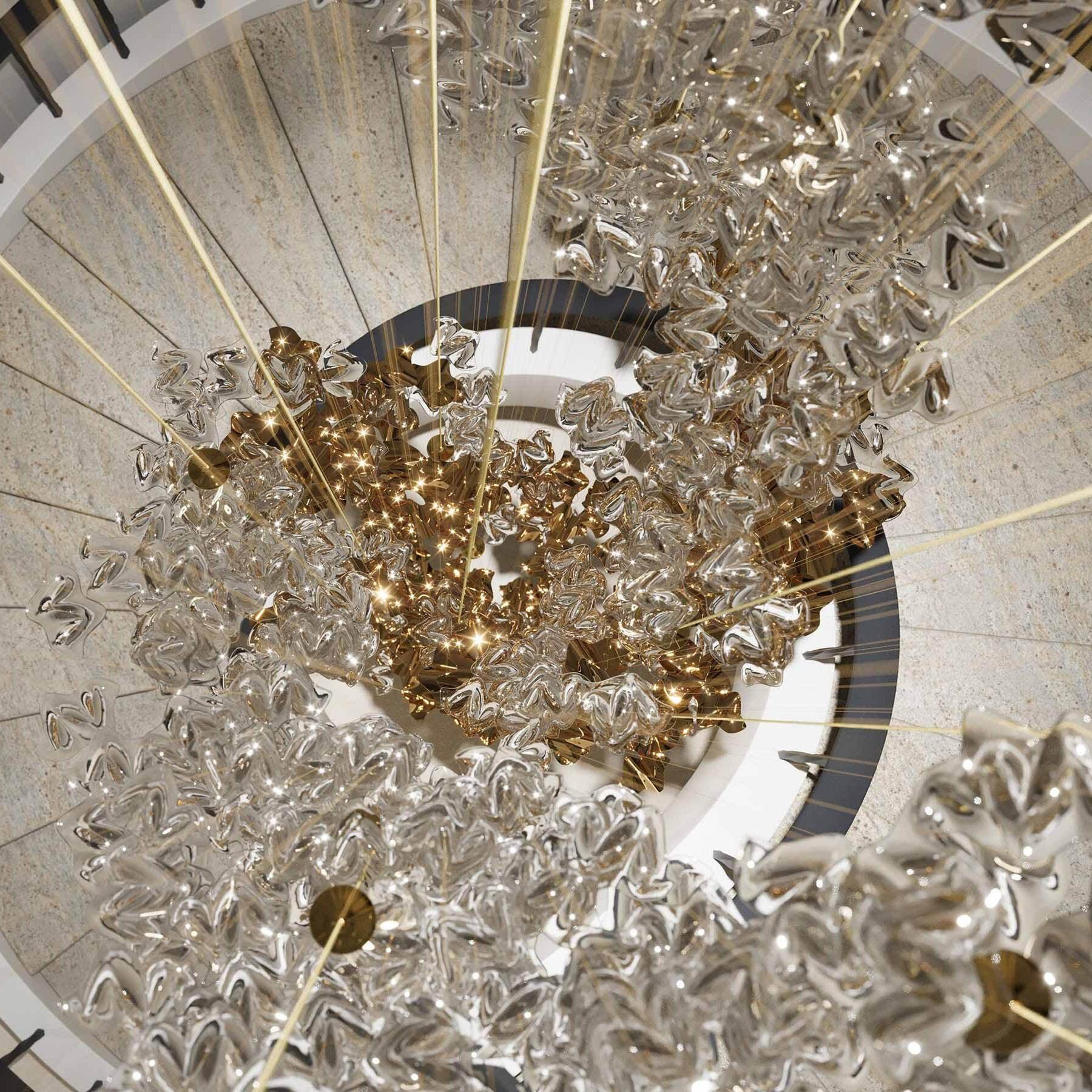 Vecarisra Luxury Tidal Art Glass Pendants Lamp - Blowlighting