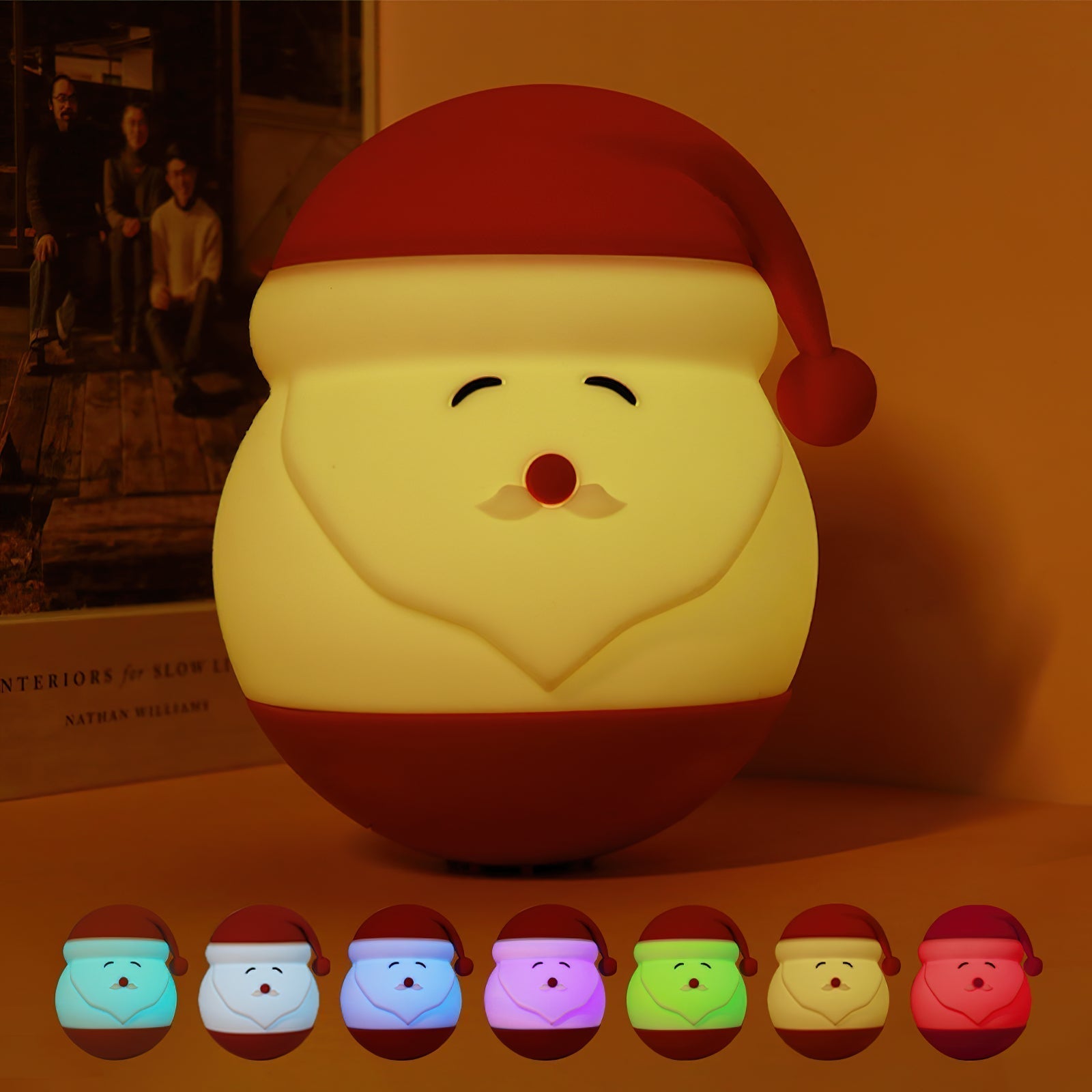 Santa Claus Night Light (built-in battery) - Lamp Copper