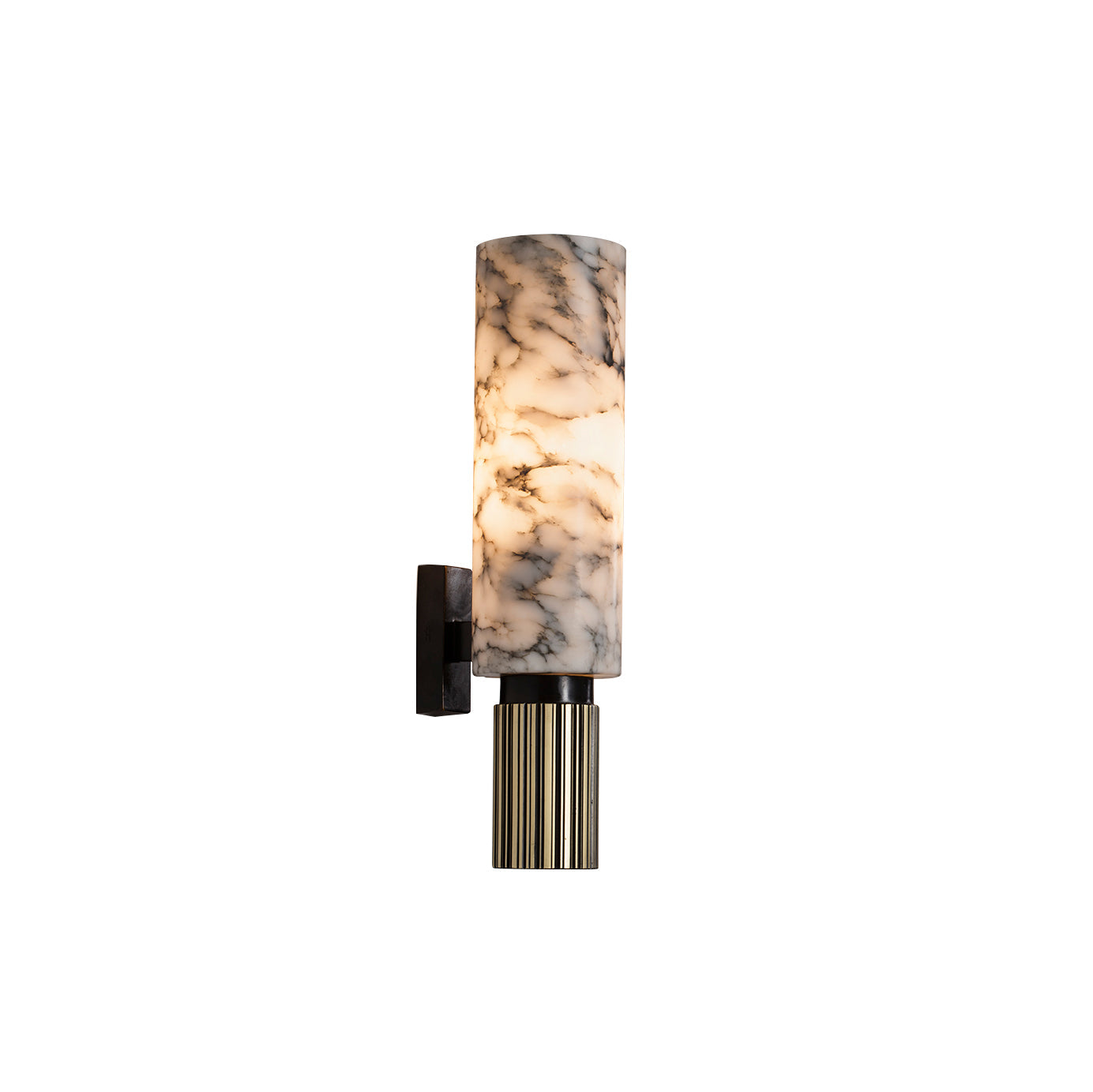 Olnoreth Modern Minimalist Metal Alabaster Wall Lamp - Lamp Copper