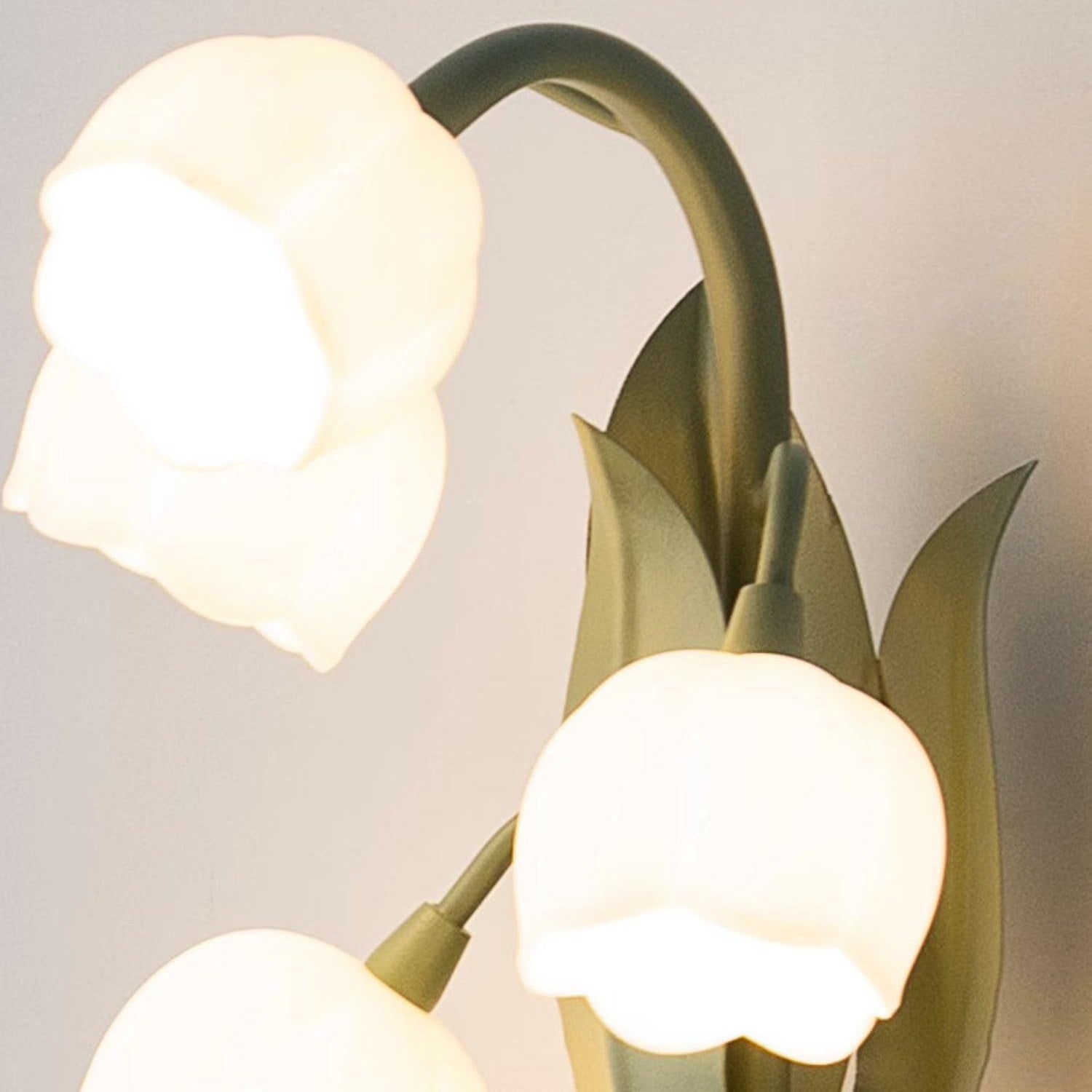 Aria Lampada da Parete Interna a Forma di Orchidea Naturale