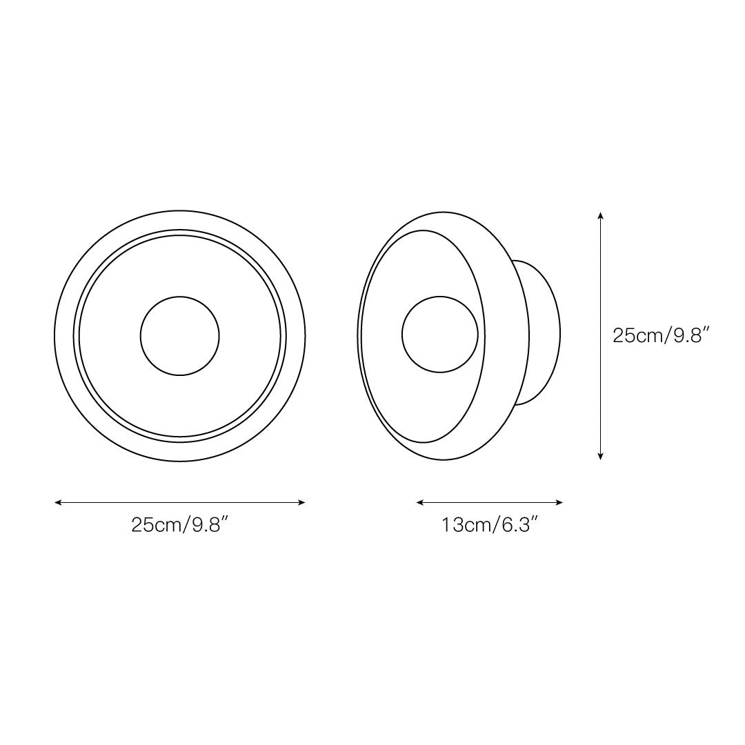 Piedra Modern Minimalist Marble Glass Wall Lamp - Lamp Copper