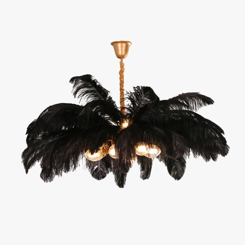O'Moore Lampade a Sospensione Rame/Piuma Ottone Nordico Lusso