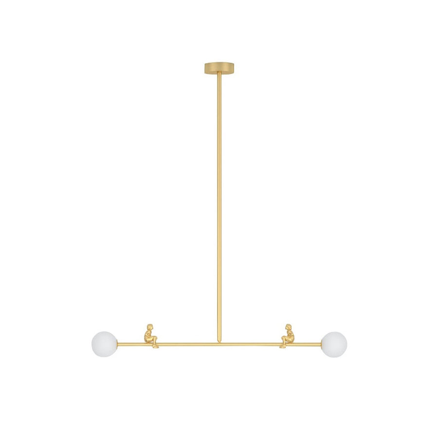 Zaveniel Modern Minimalist Brass Glass Pendant Lamp - Lamp Copper