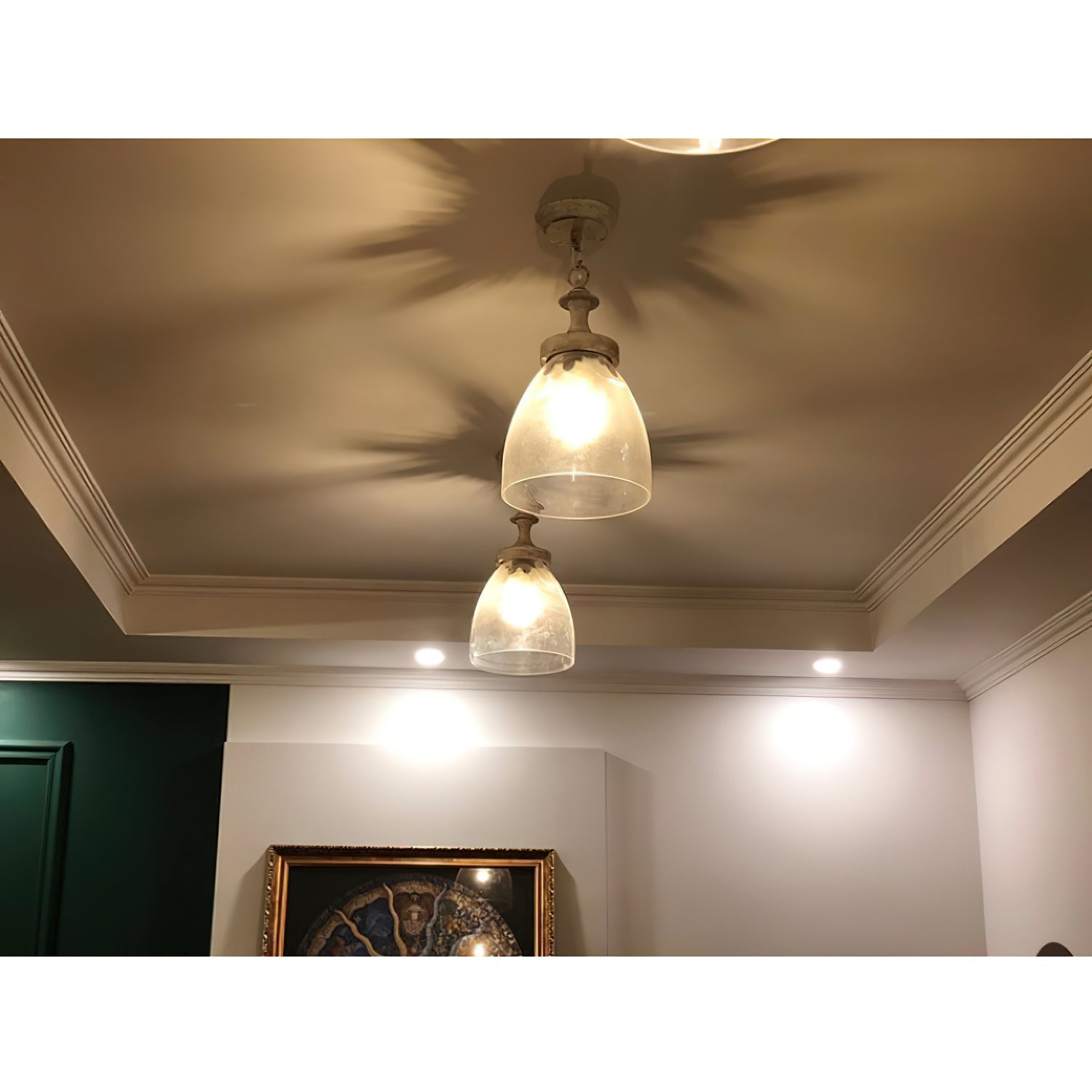 Nyrinaris Vintage Premium Metal Glass Pendant Lamp - Lamp Copper