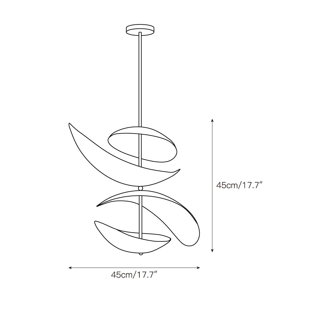 Unorara Premium Nordic Floating Metal Pendant Lamp - Lamp Copper