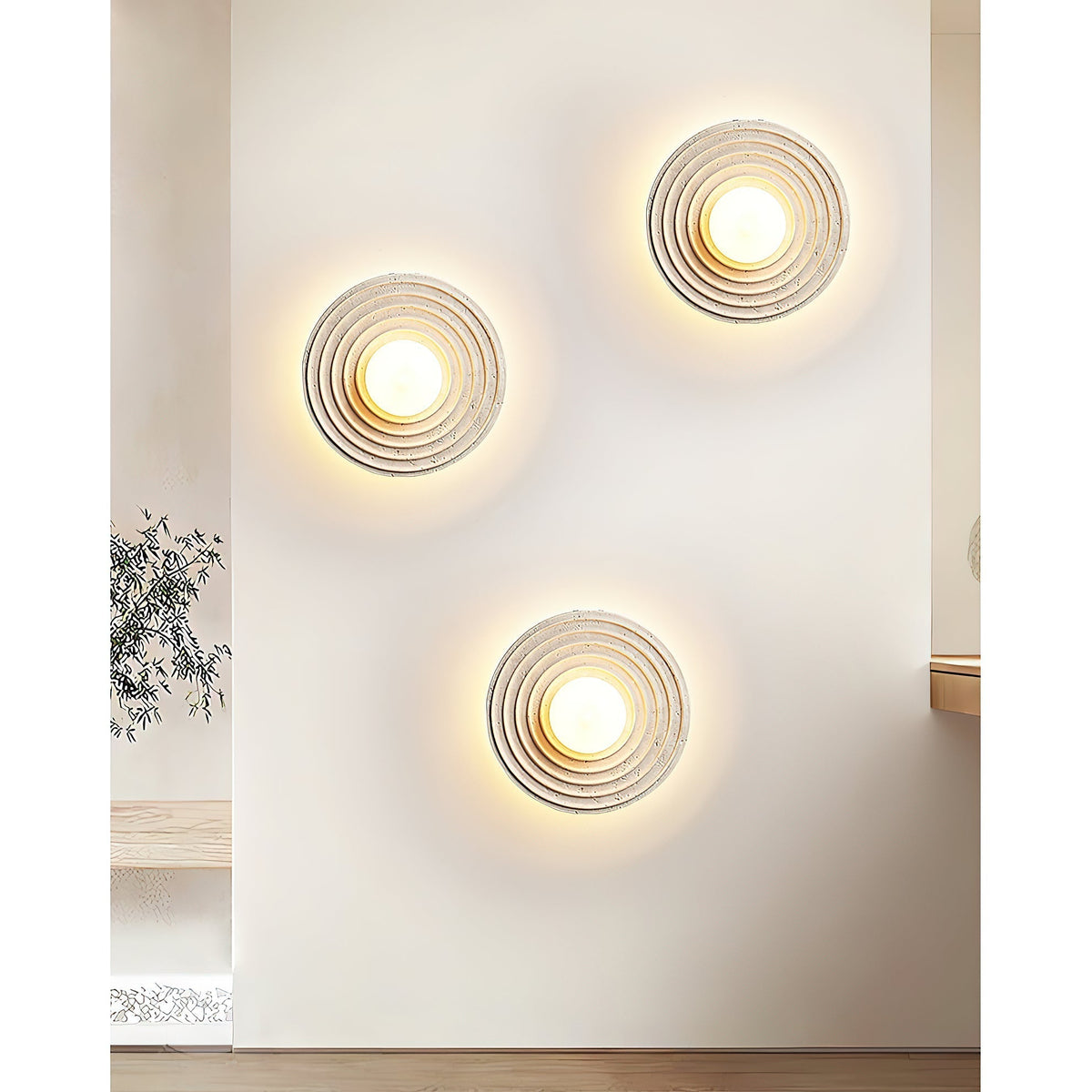 Ilorarae Modern Minimalist Travertine Wall Lamp - Lamp Copper