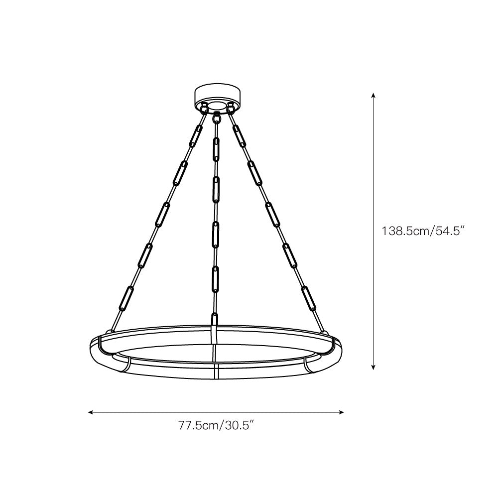 Oltalora Modern Minimalist Alabaster Chandelier - Lamp Copper